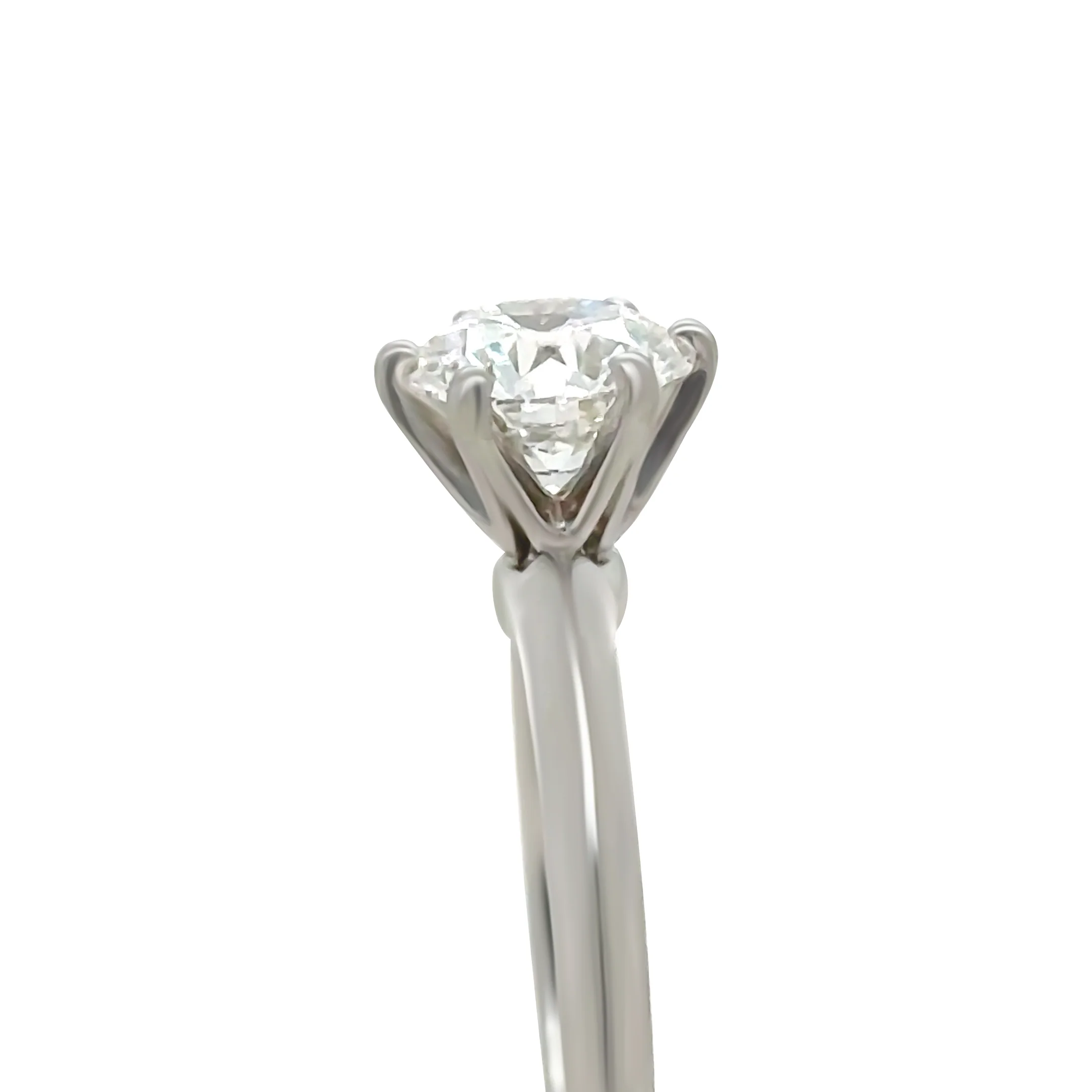 Tiffany & Co. Platinum Diamond Solitaire Engagement Ring 1.66ct 5.61g - Image 7