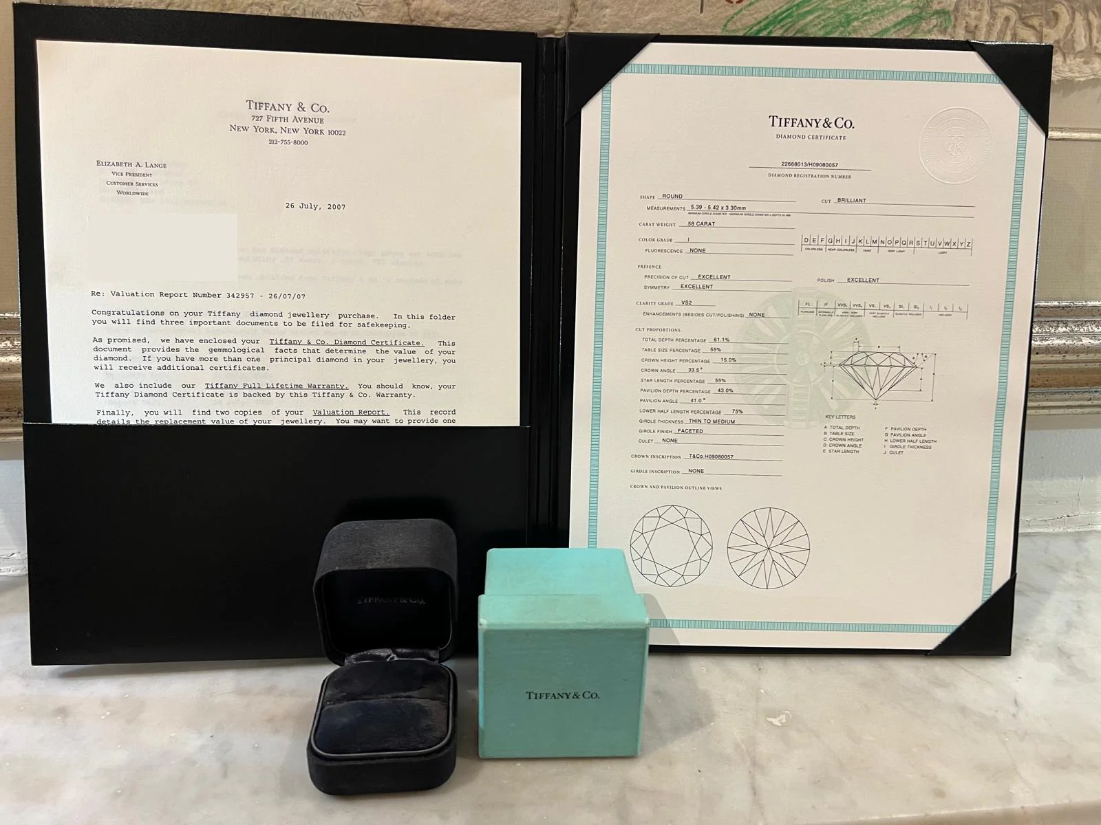 Tiffany & Co Platinum Diamond Solitaire Ring 0.58ct - Image 14