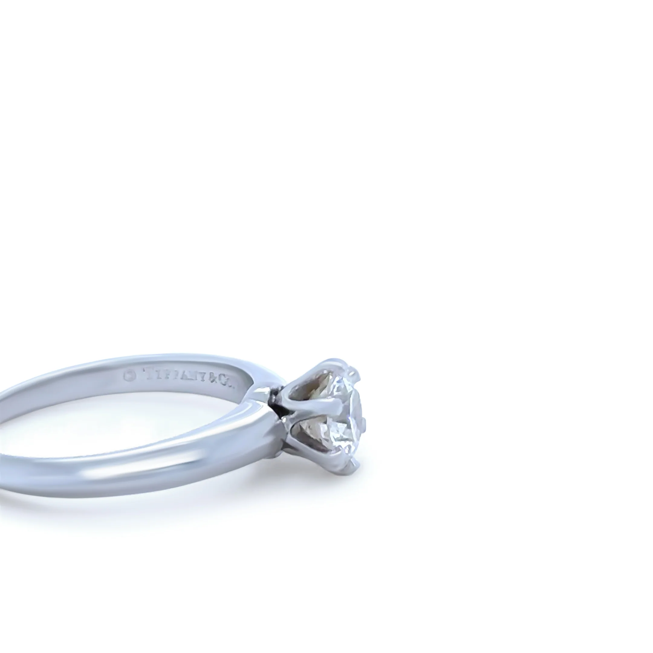 Tiffany & Co Platinum Diamond Solitaire Ring 0.58ct - Image 4