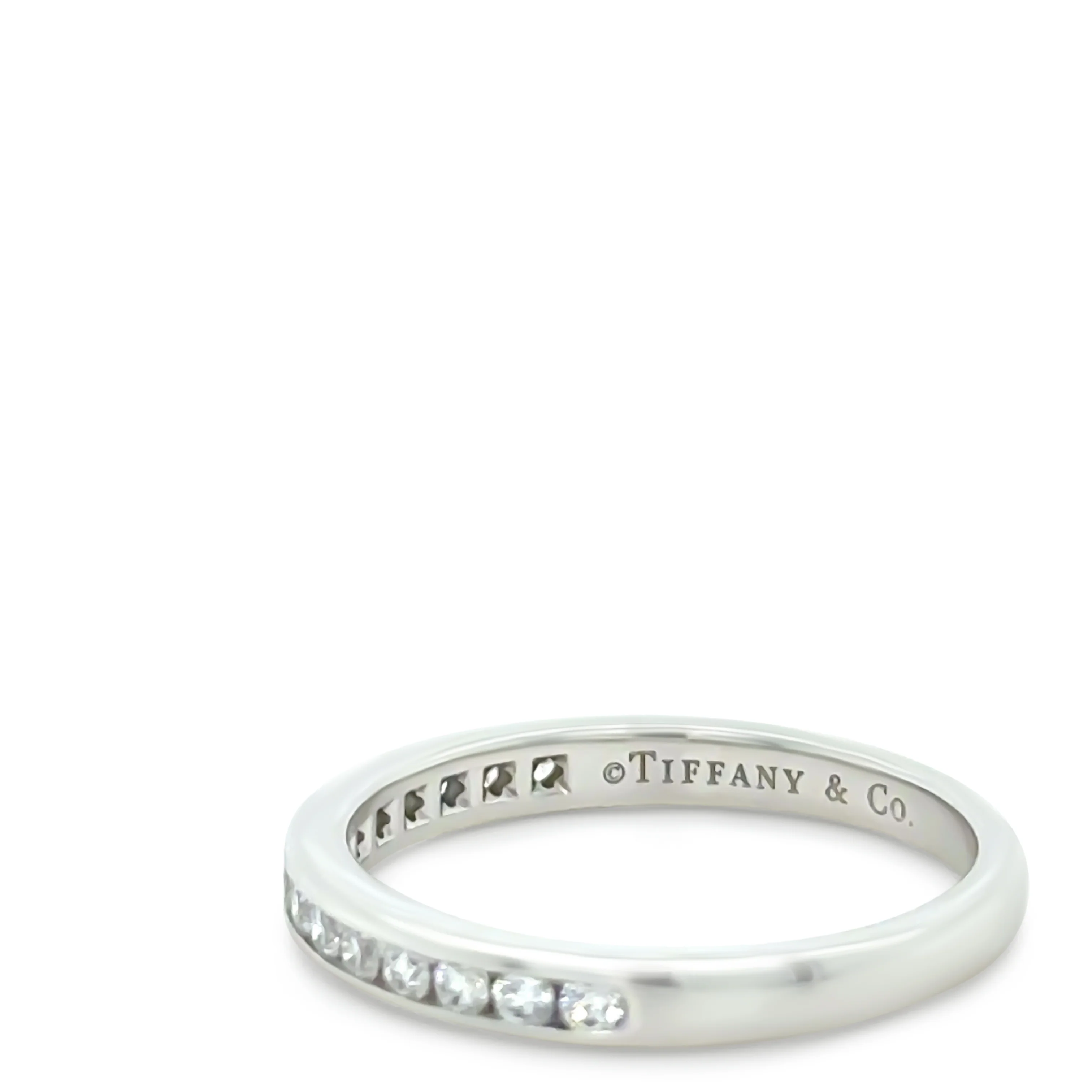 Tiffany & Co Platinum Diamond Wedding Ring 0.22ct - Image 2