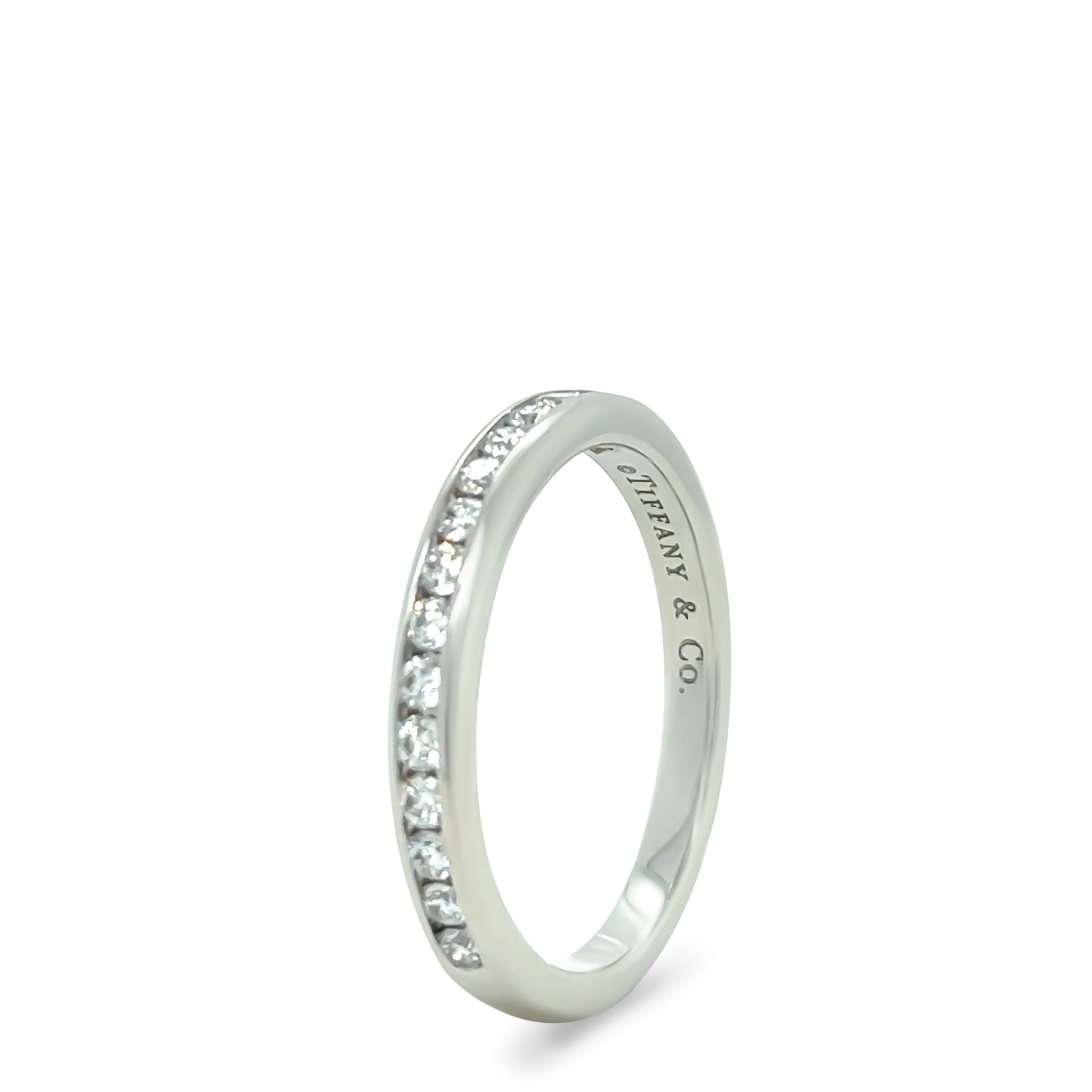 Tiffany & Co Platinum Diamond Wedding Ring 0.22ct - Image 4