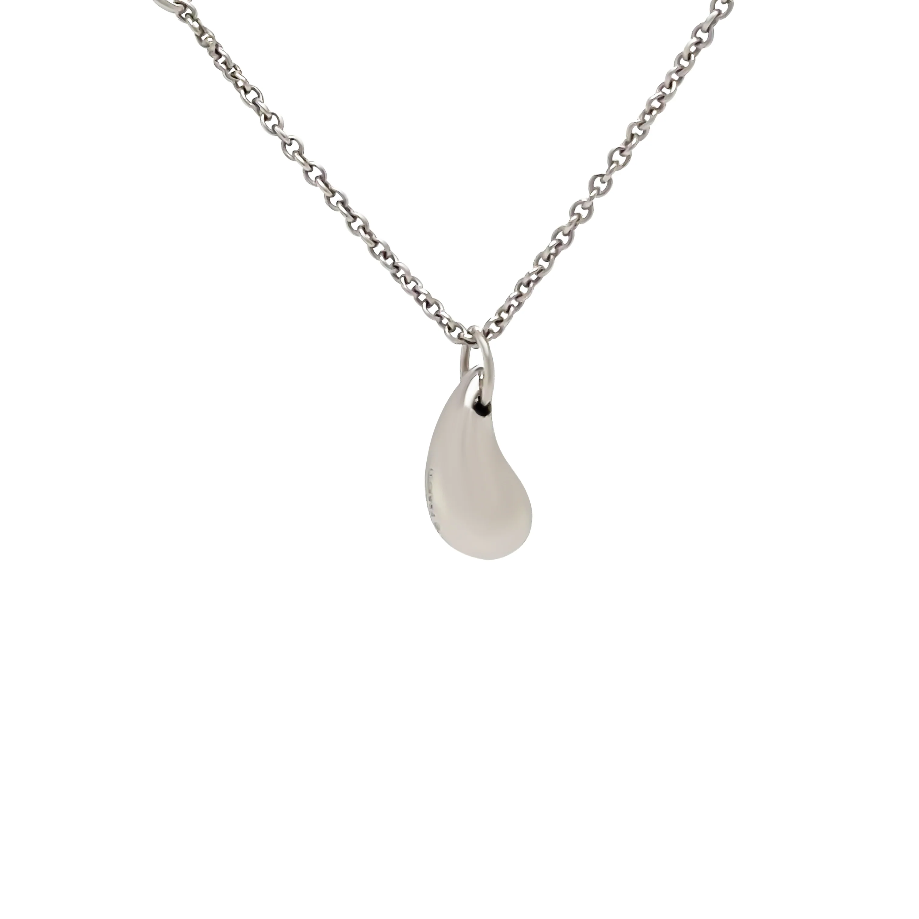 Tiffany & Co Platinum Elsa Peretti Teardrop Pendant 3.73g - Image 3