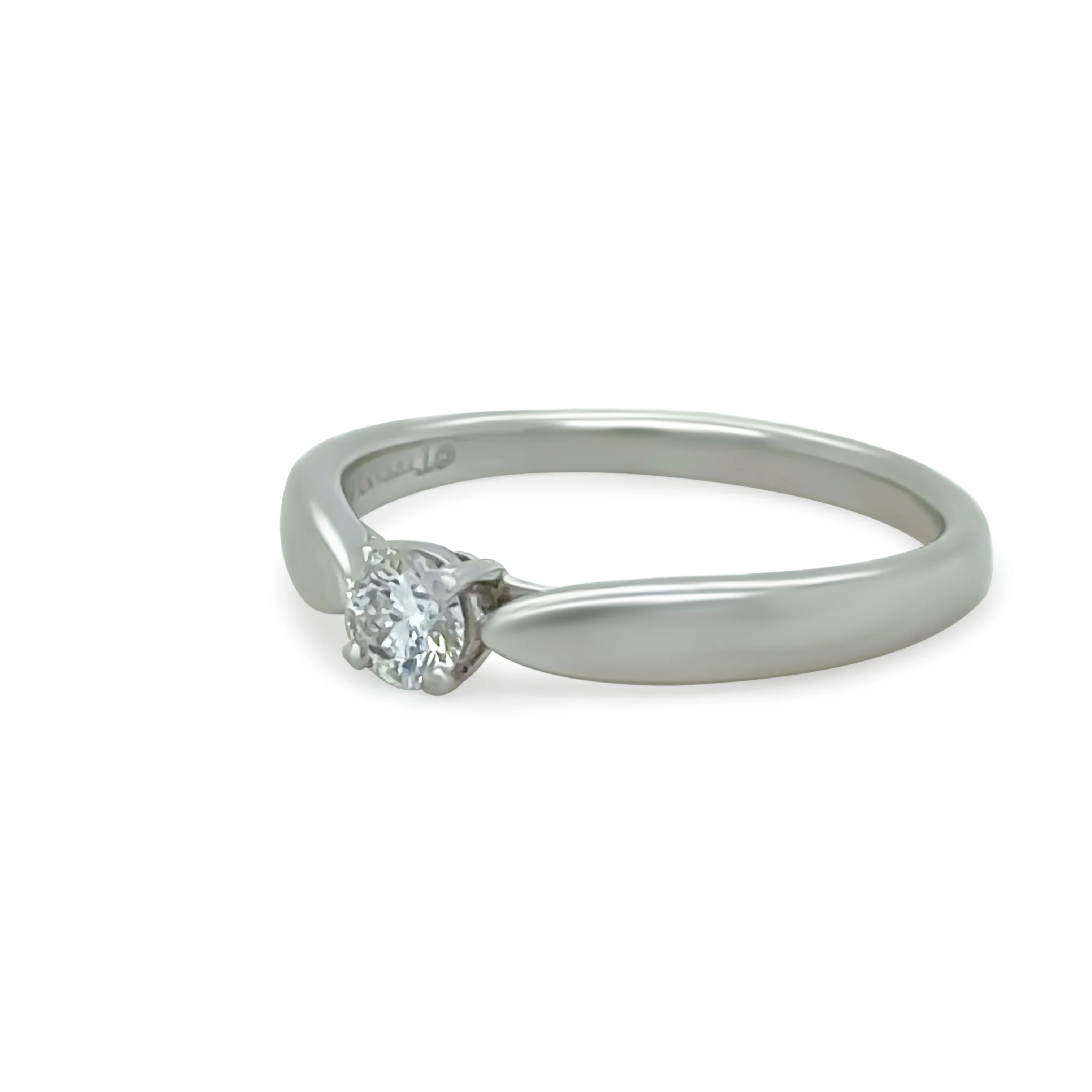 Tiffany & Co. Platinum Harmony Diamond Ring 0.17ct - Image 4