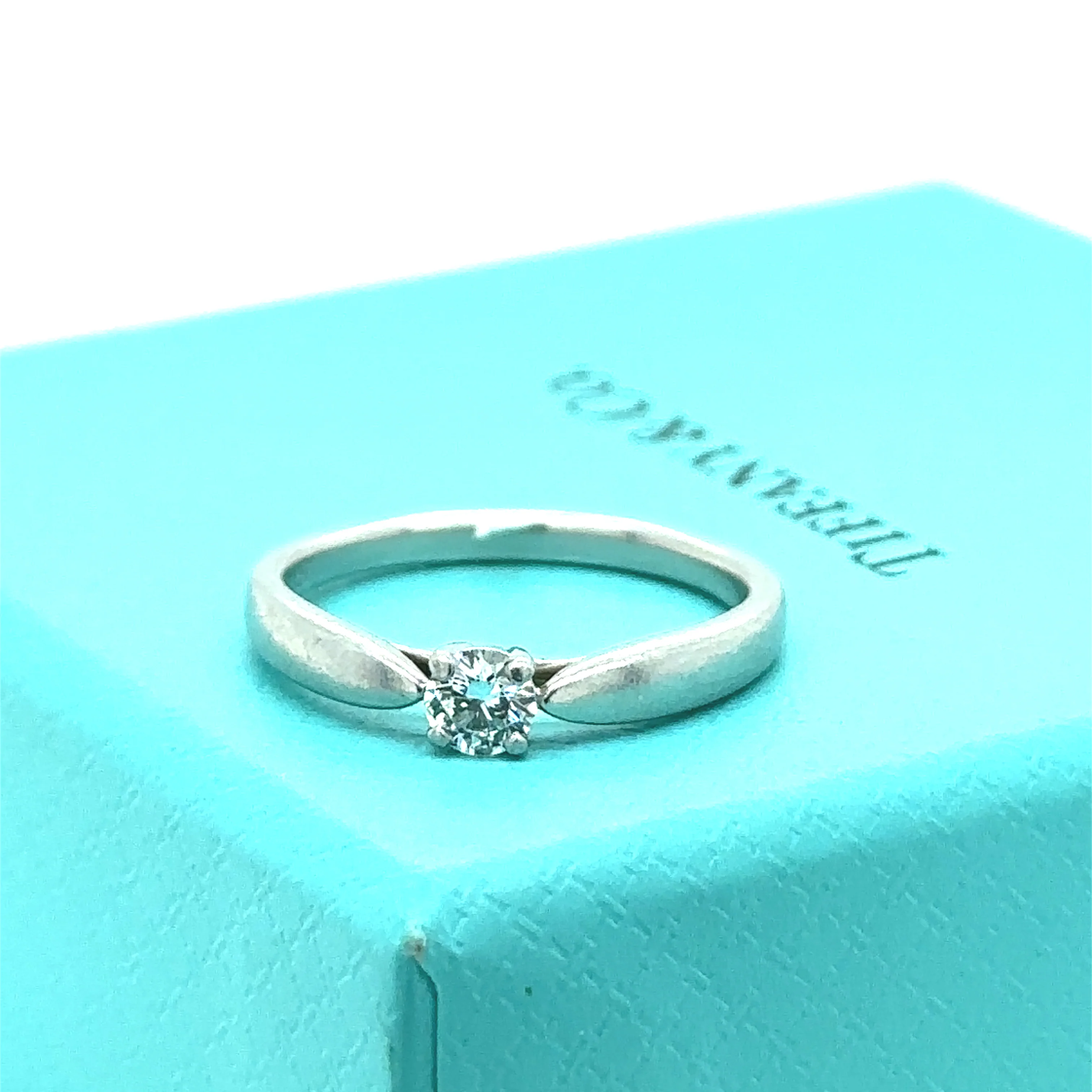 Tiffany & Co. Platinum Harmony Diamond Ring 0.17ct - Image 5