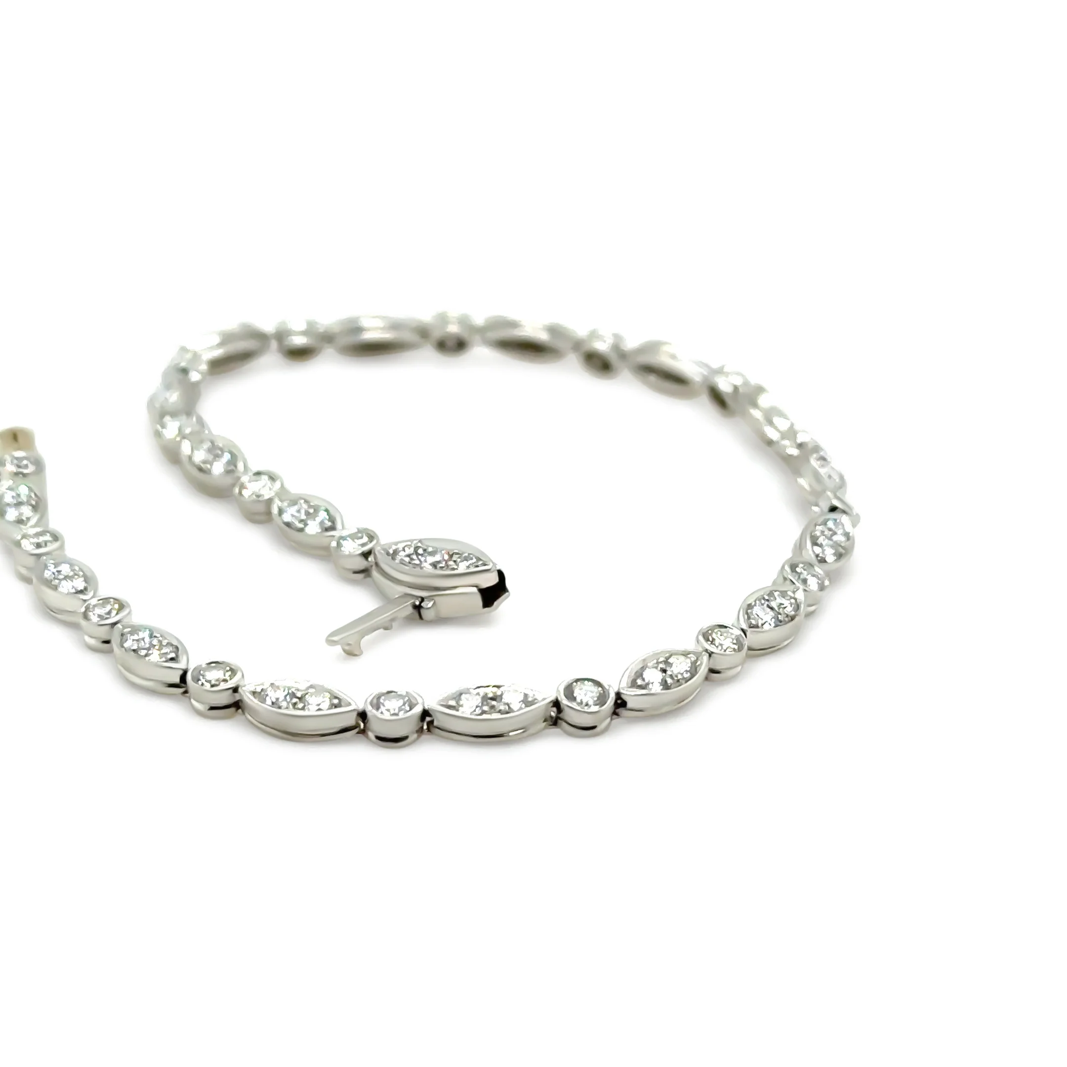 Tiffany & Co. Platinum Jazz Diamond Tennis Bracelet 1.60ct 11.21g - Image 2