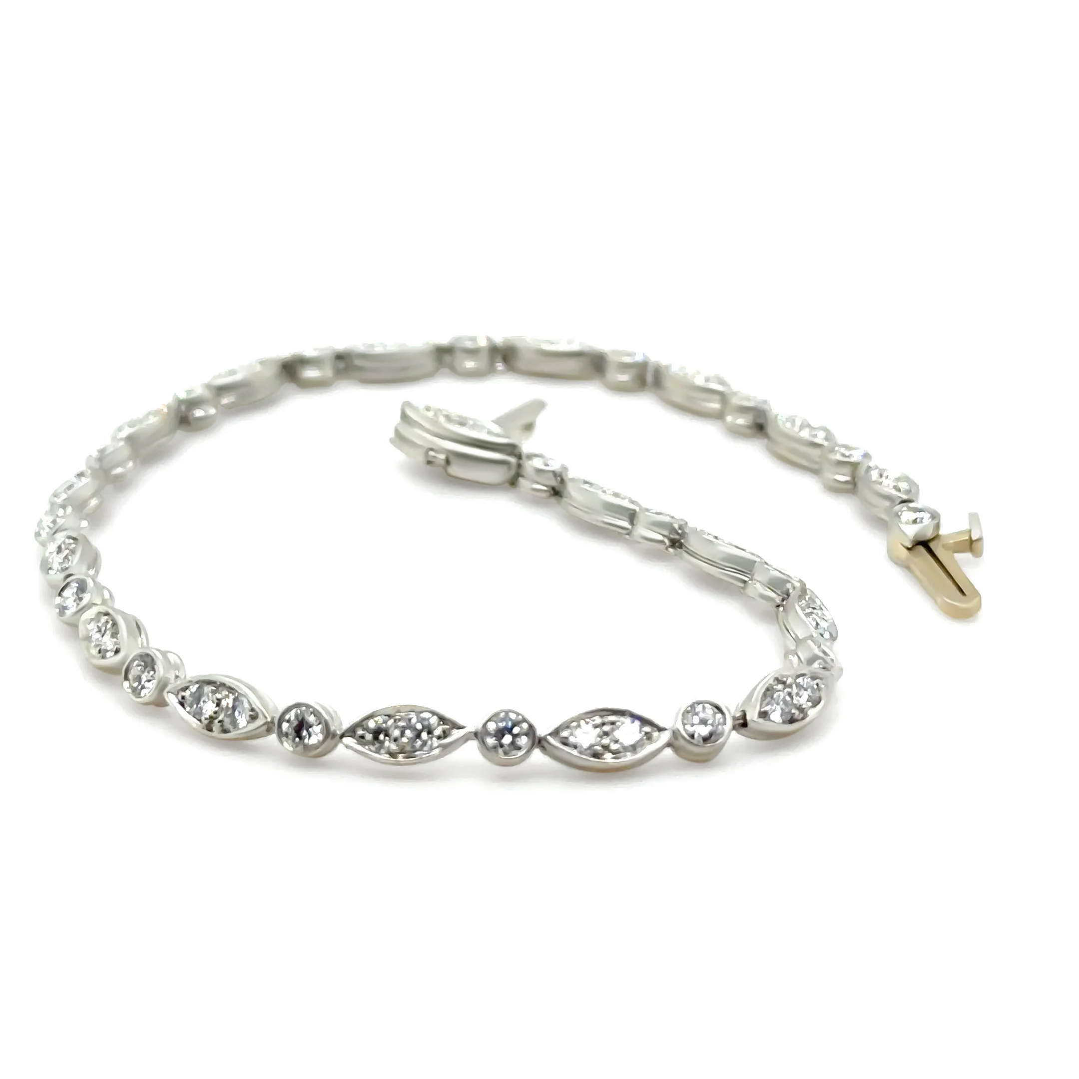 Tiffany & Co. Platinum Jazz Diamond Tennis Bracelet 1.60ct 11.21g - Image 3