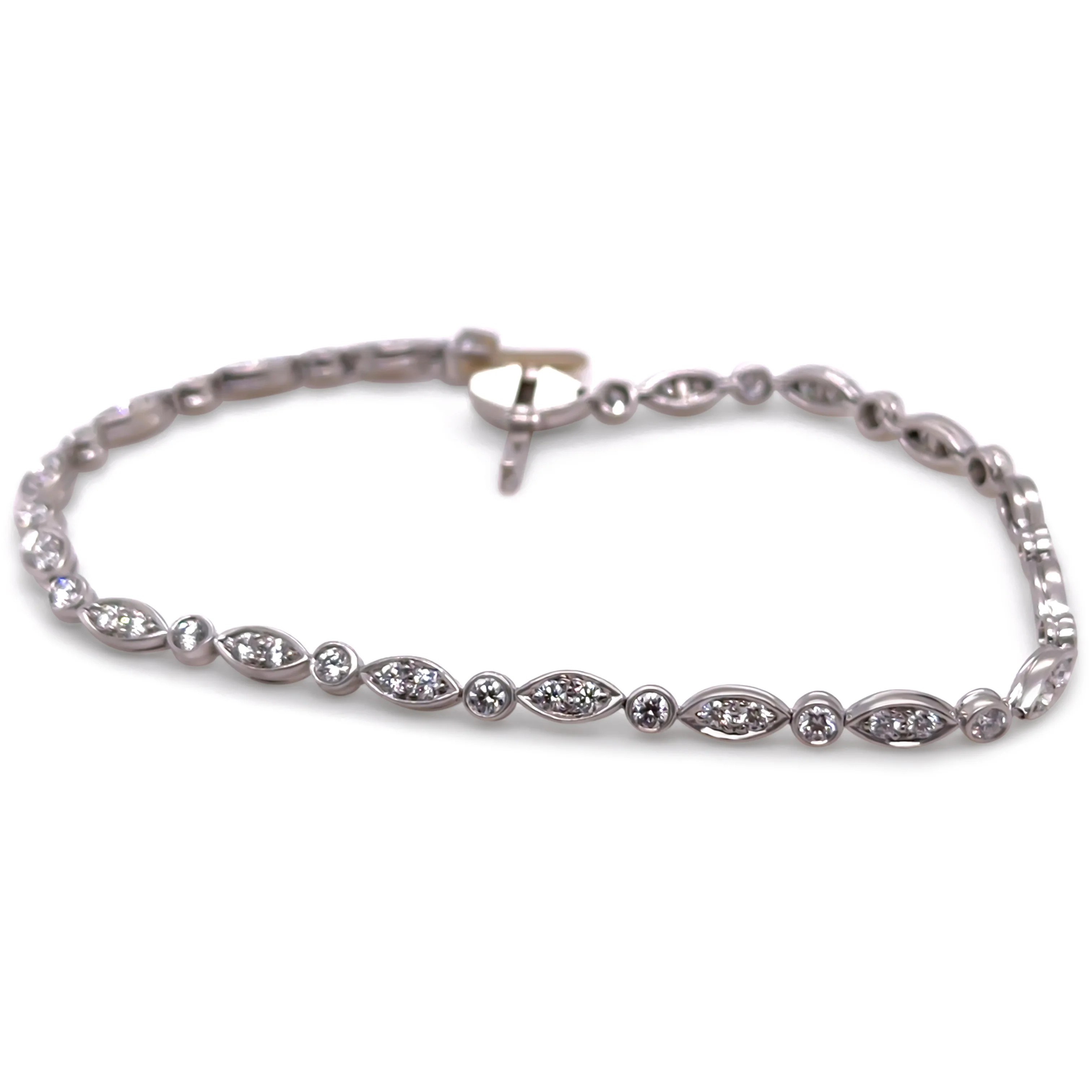 Tiffany & Co. Platinum Jazz Diamond Tennis Bracelet 1.60ct 11.21g - Image 4