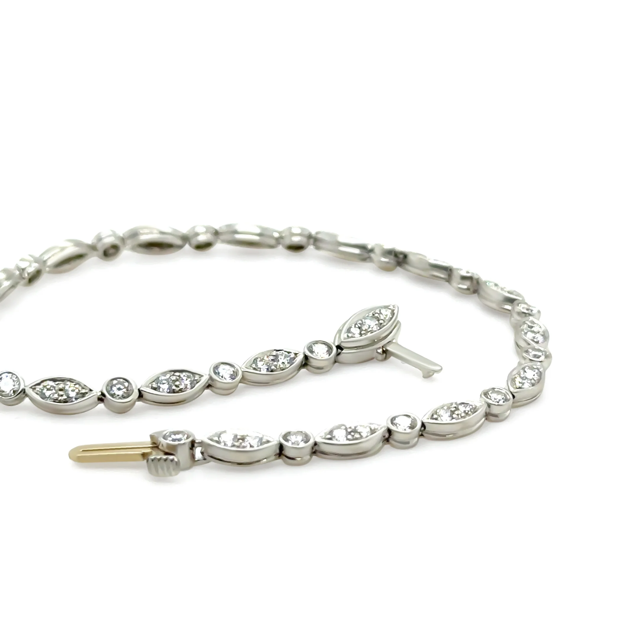 Tiffany & Co. Platinum Jazz Diamond Tennis Bracelet 1.60ct 11.21g - Image 6