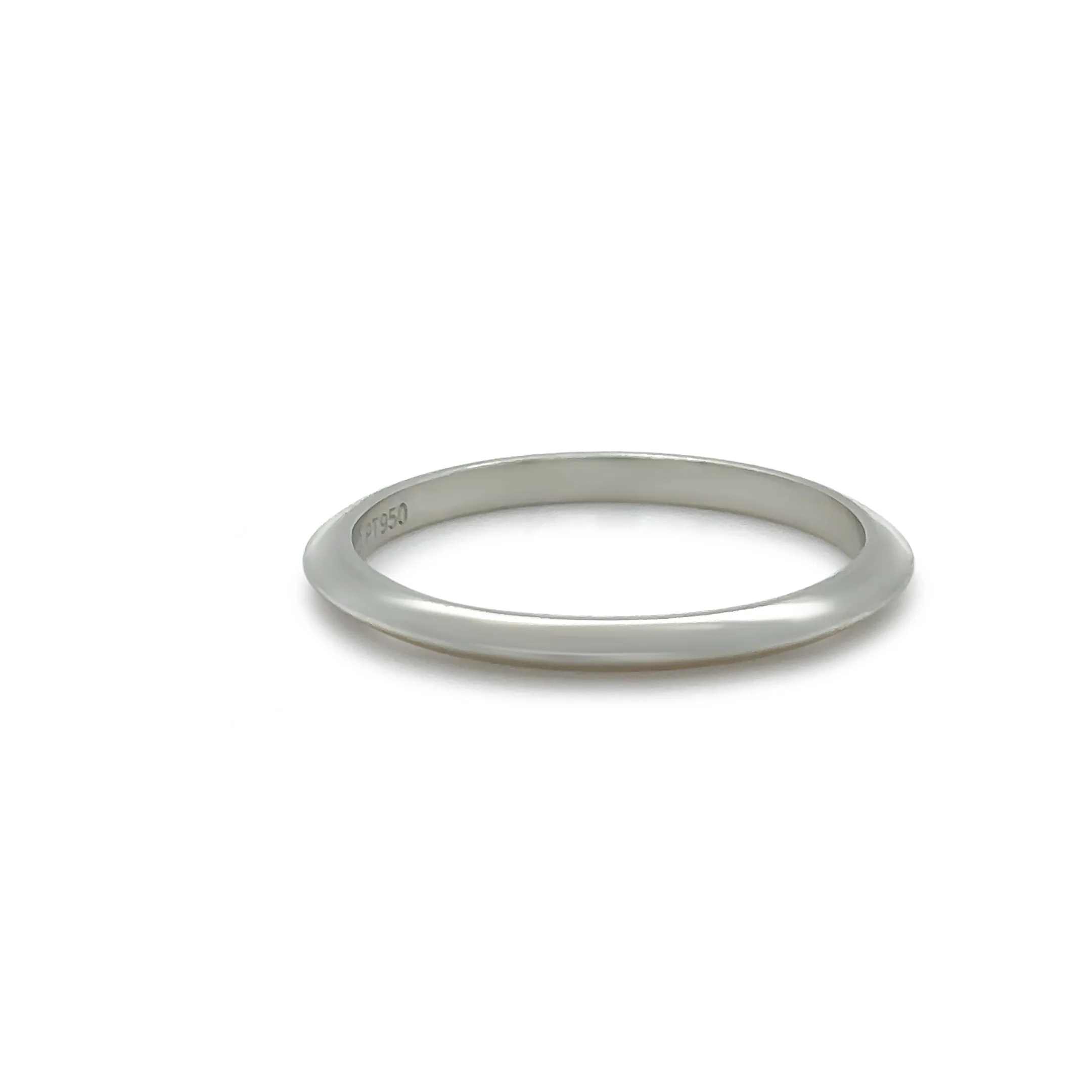 Tiffany & Co. Platinum Knife Edge Wedding Band Ring 2.73g - Image 2
