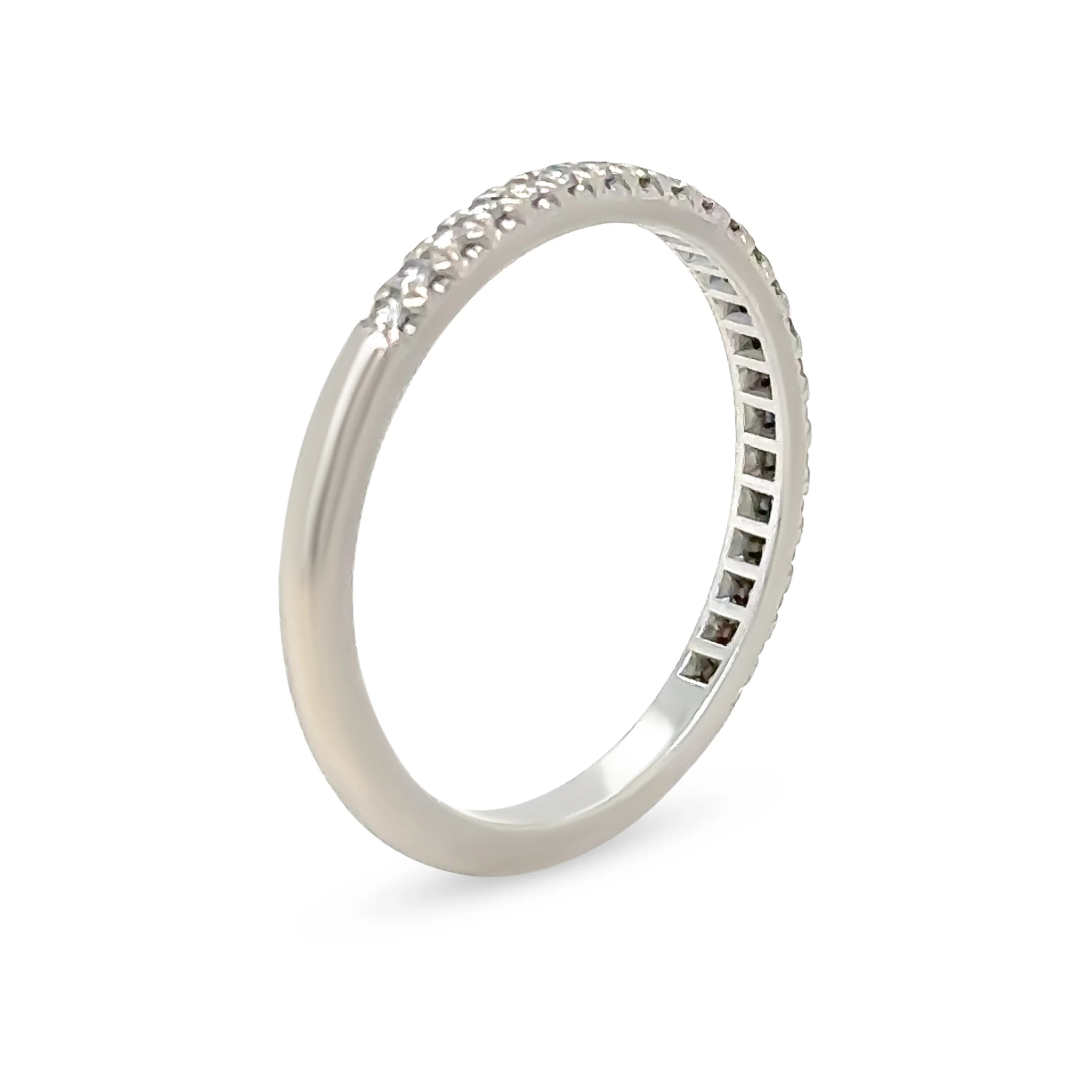 Tiffany & Co. Platinum Soleste Half Eternity Ring 0.17ct 3g - Image 4