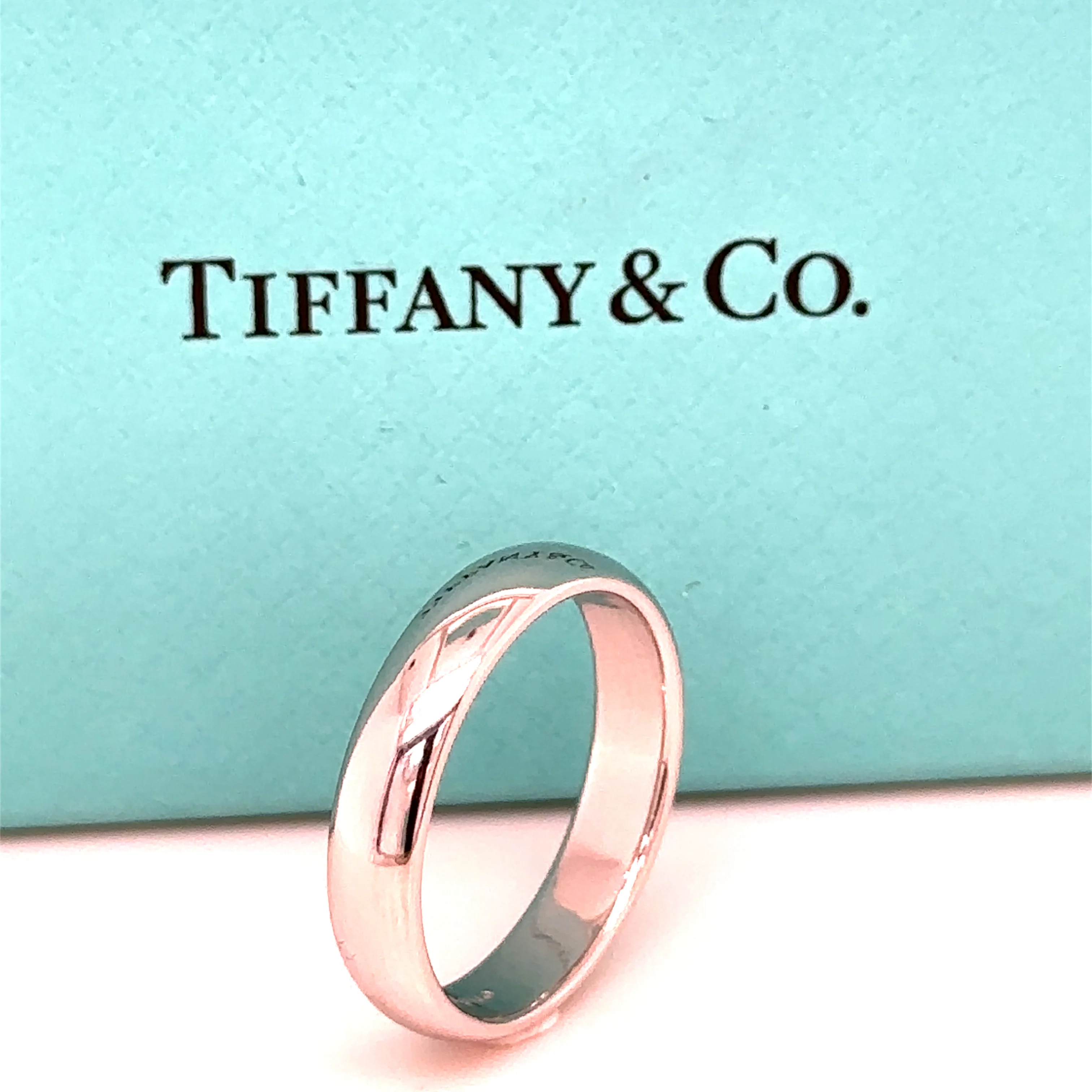 Tiffany & Co. Platinum Wedding Band Ring 8.91g - Image 5