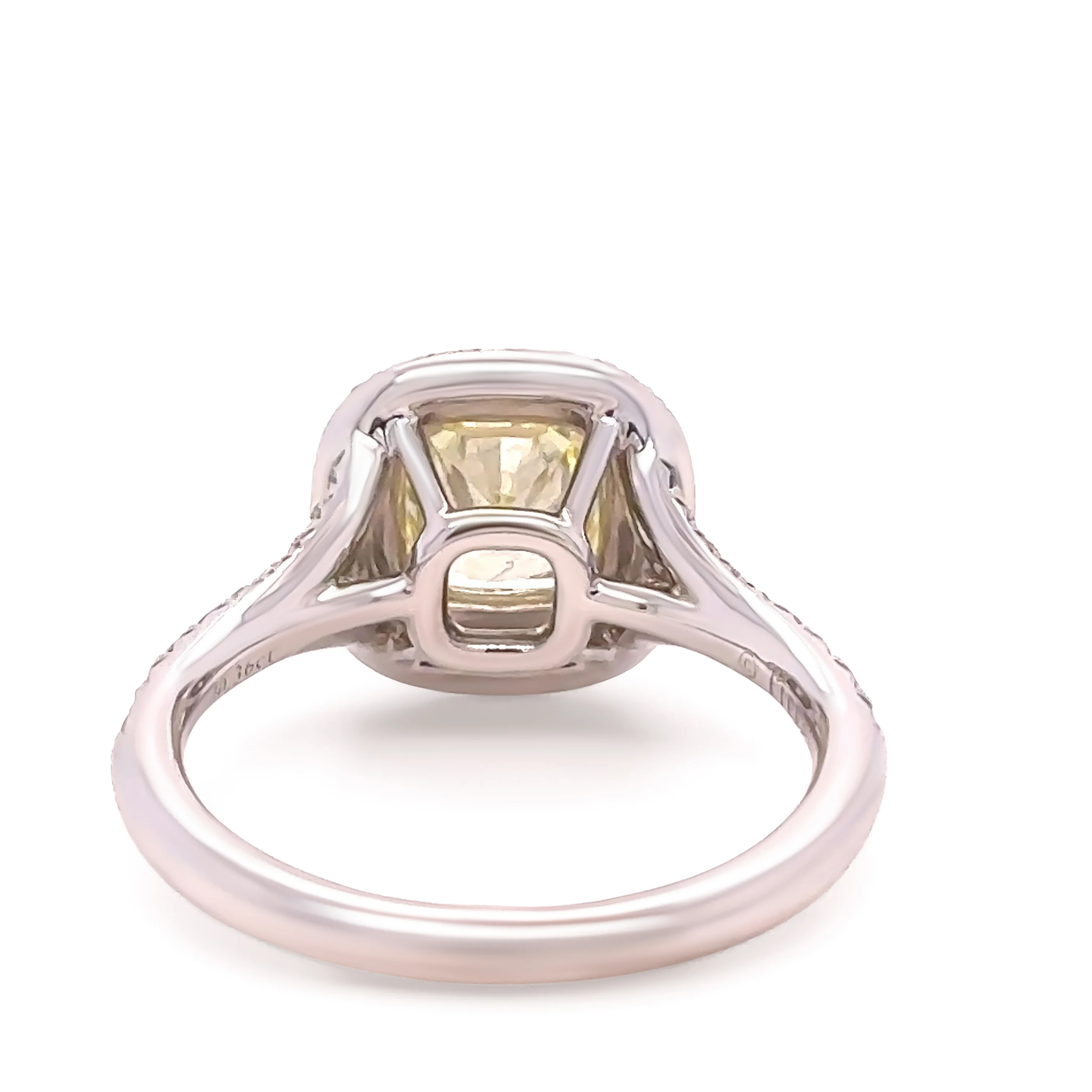 Tiffany & Co Platinum Yellow Diamond Engagement Ring 1.41ct - Image 4
