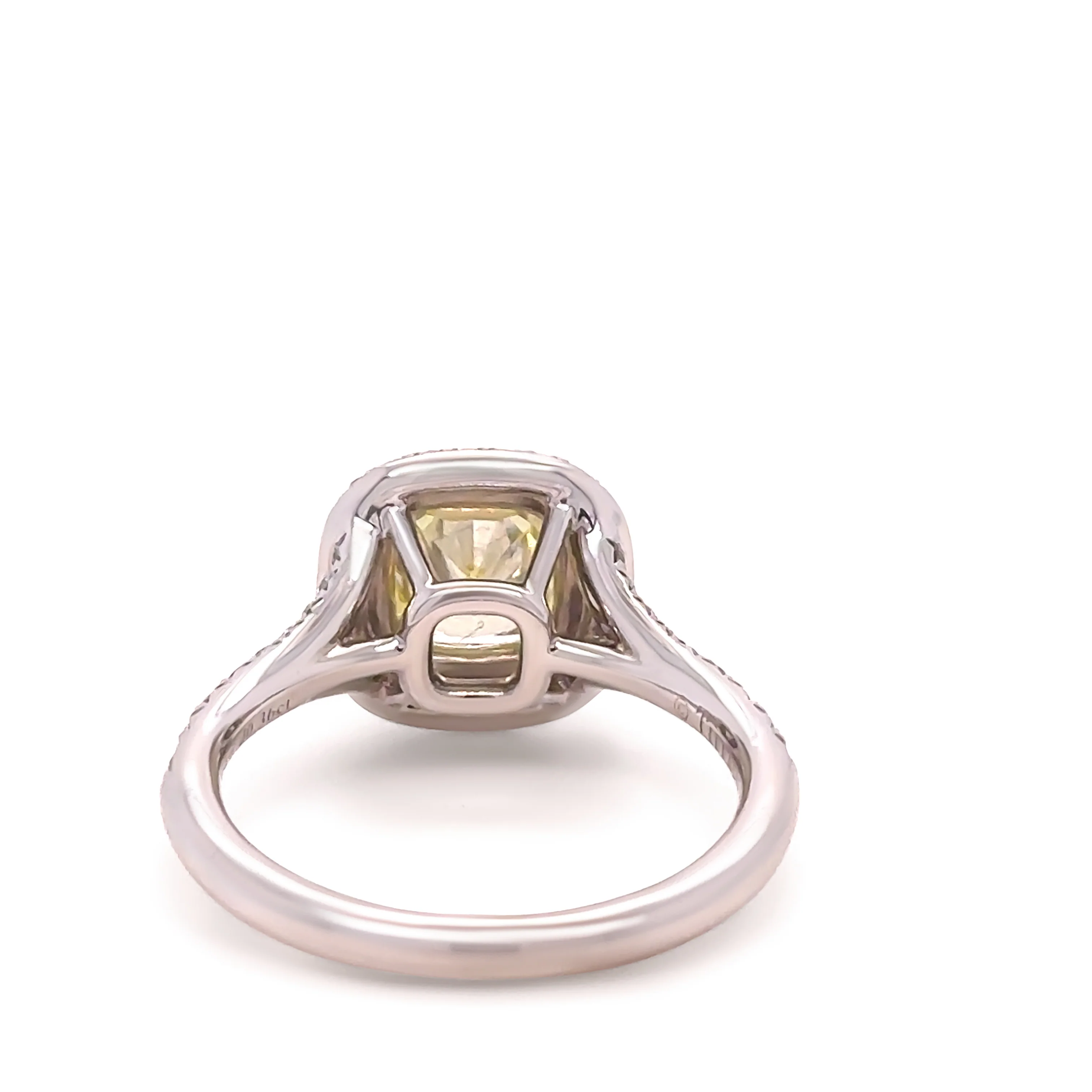Tiffany & Co Platinum Yellow Diamond Engagement Ring 1.41ct - Image 6