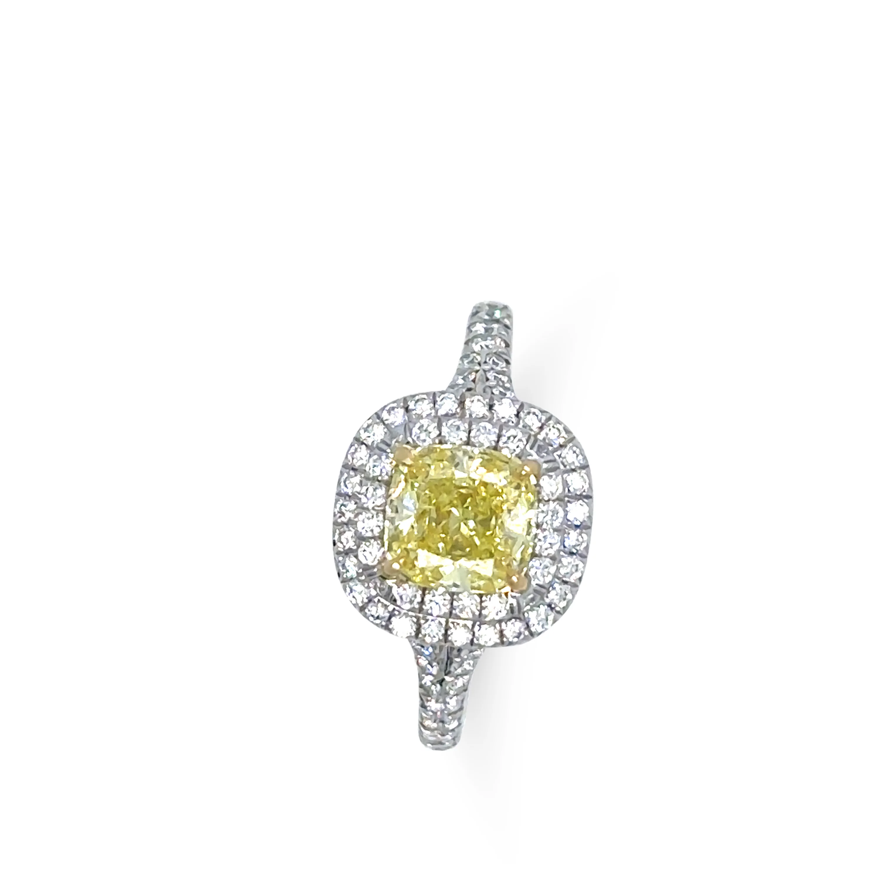 Tiffany & Co Platinum Yellow Diamond Engagement Ring 1.41ct - Image 9