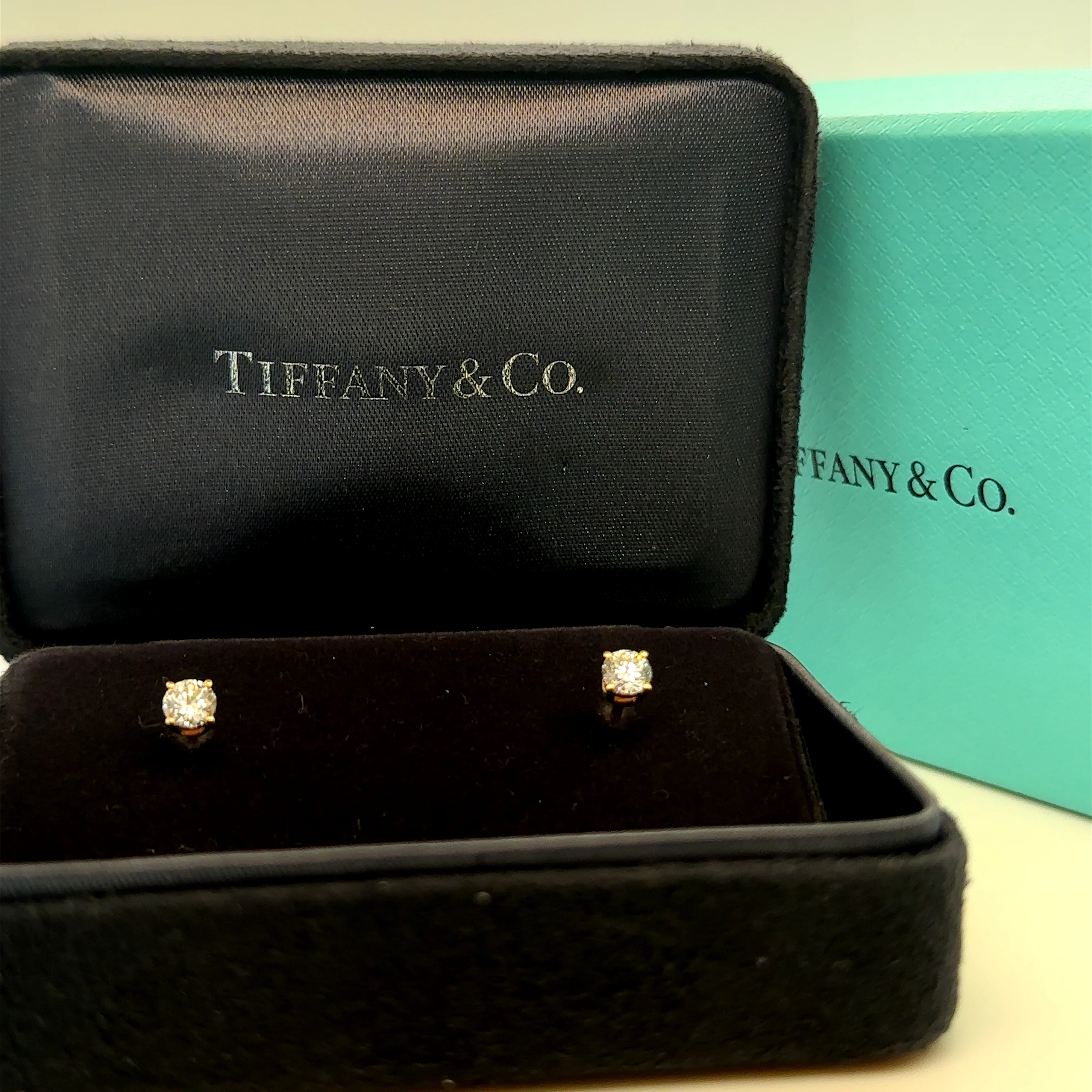 Tiffany & Co Rose Gold and Diamond Earrings - Image 11