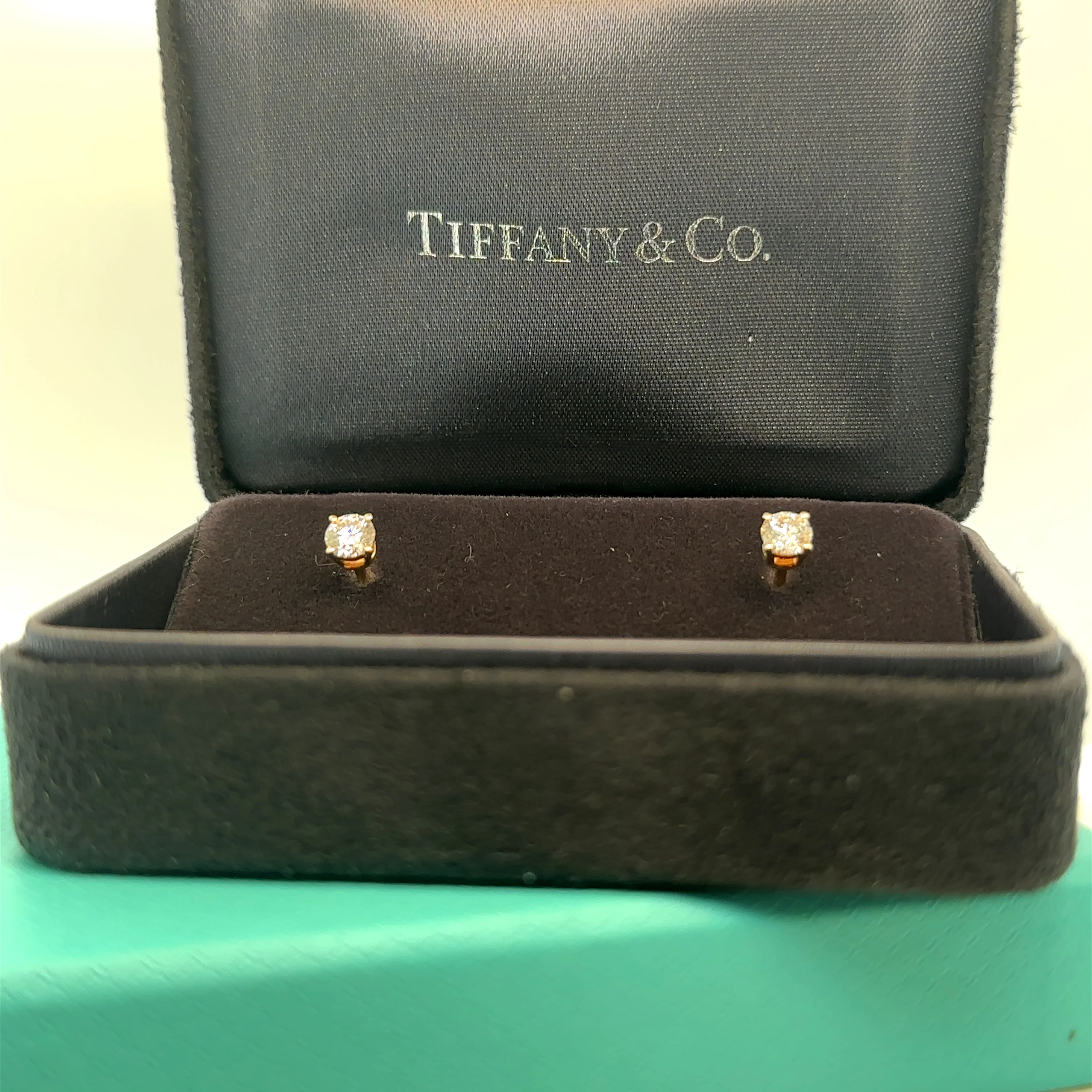 Tiffany & Co Rose Gold and Diamond Earrings - Image 12
