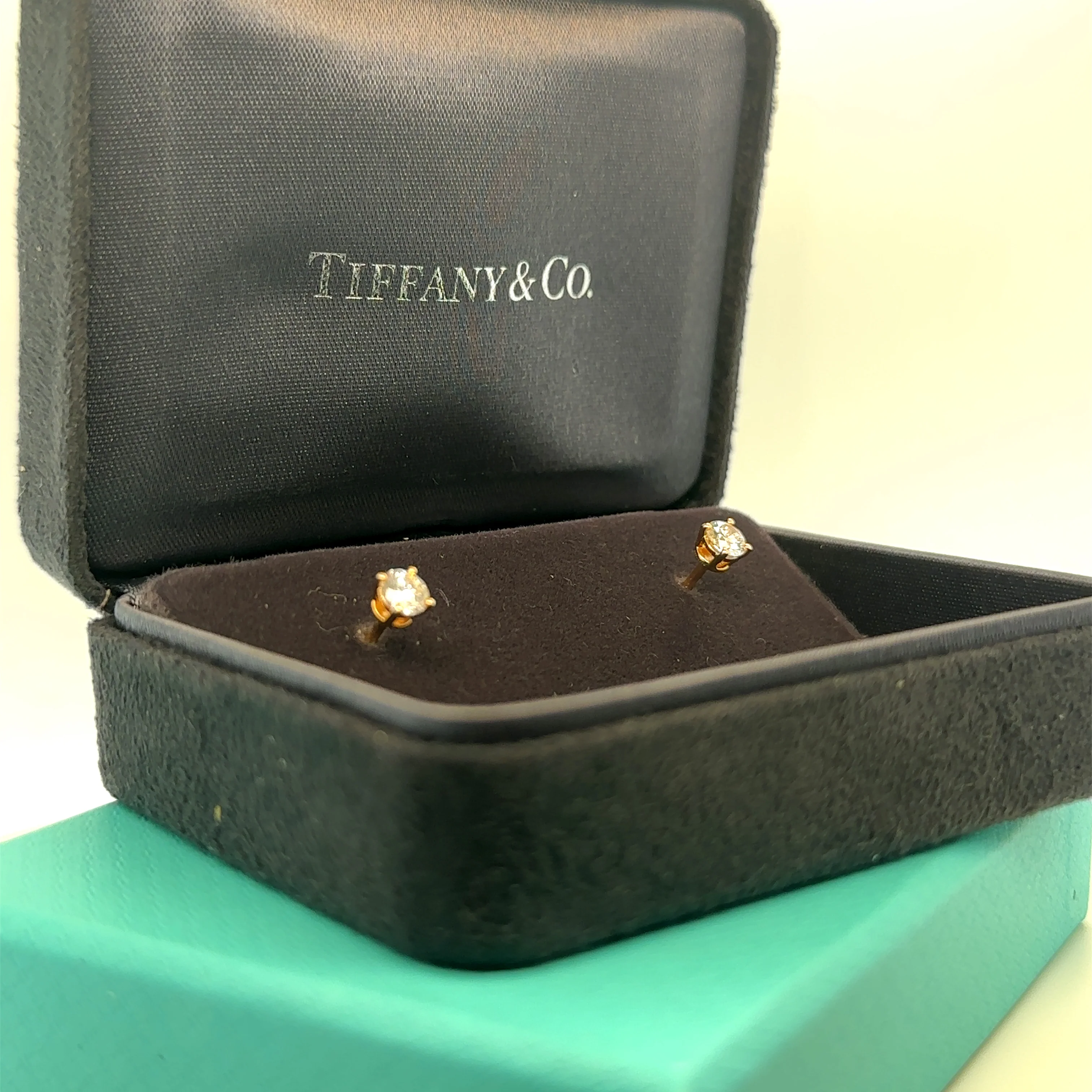 Tiffany & Co Rose Gold and Diamond Earrings - Image 13