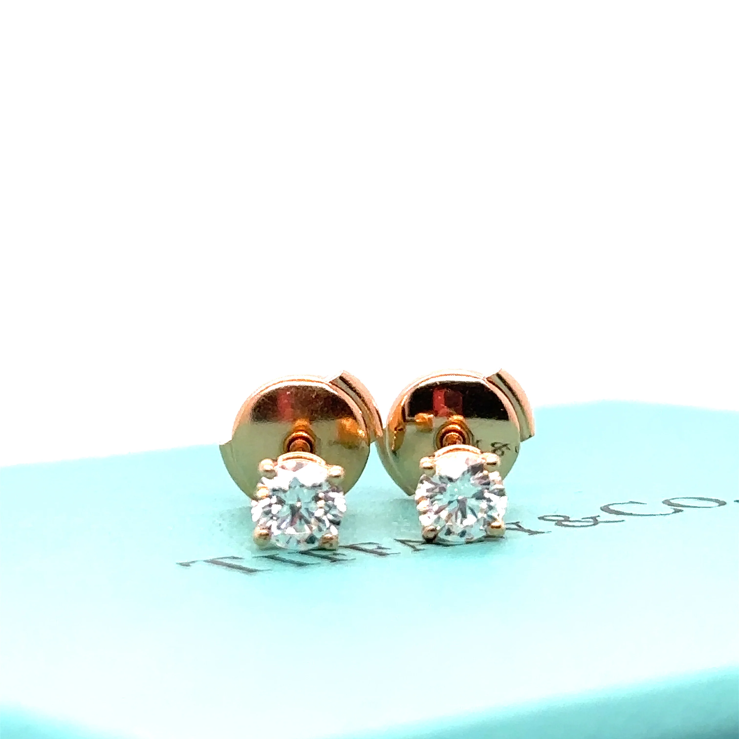 Tiffany & Co Rose Gold and Diamond Earrings - Image 15