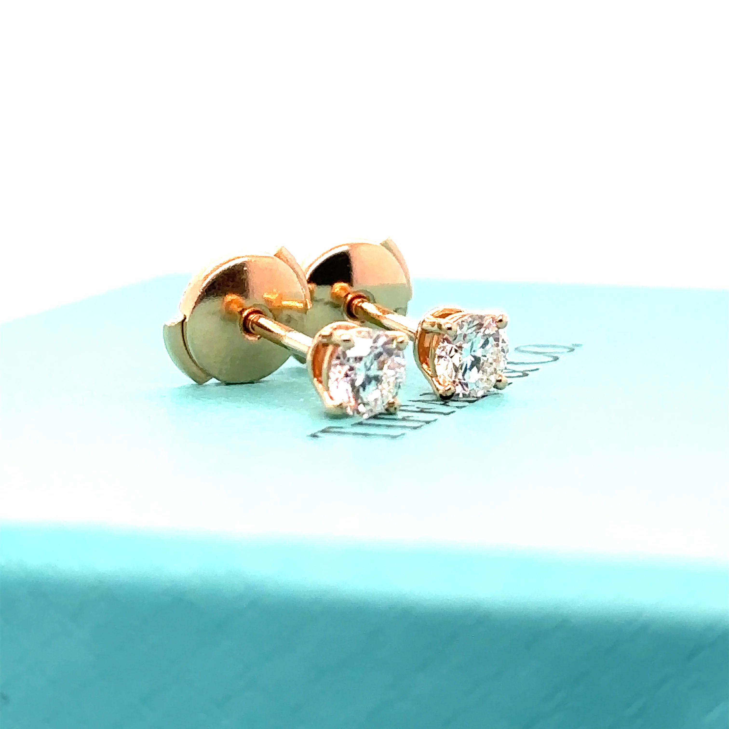 Tiffany & Co Rose Gold and Diamond Earrings - Image 16