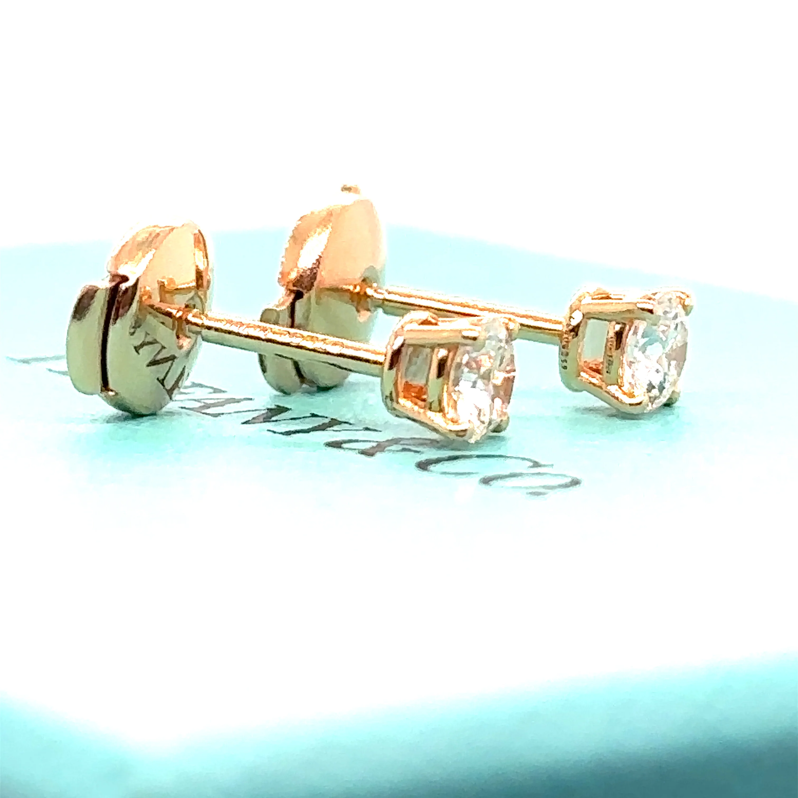 Tiffany & Co Rose Gold and Diamond Earrings - Image 18