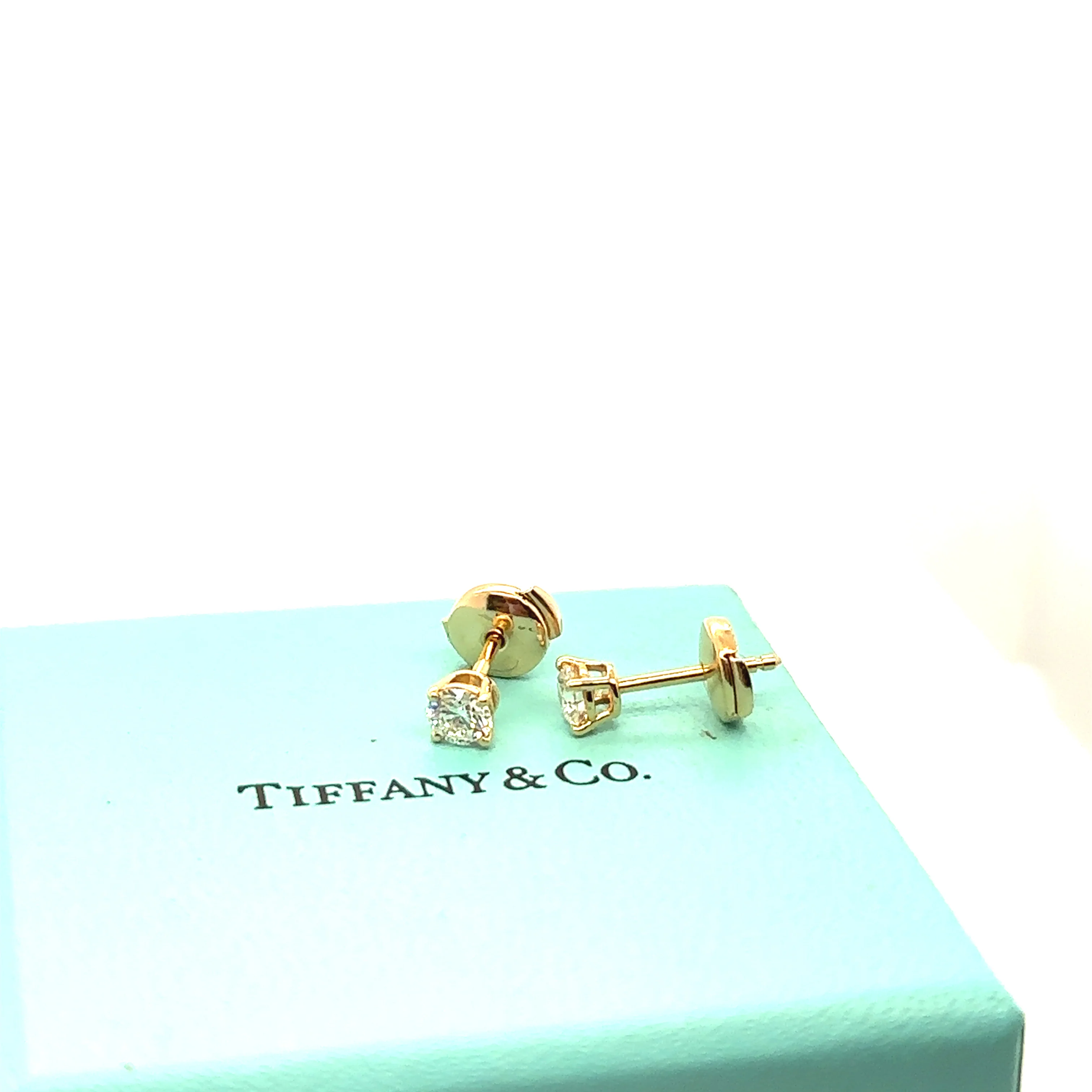 Tiffany & Co Rose Gold and Diamond Earrings - Image 8