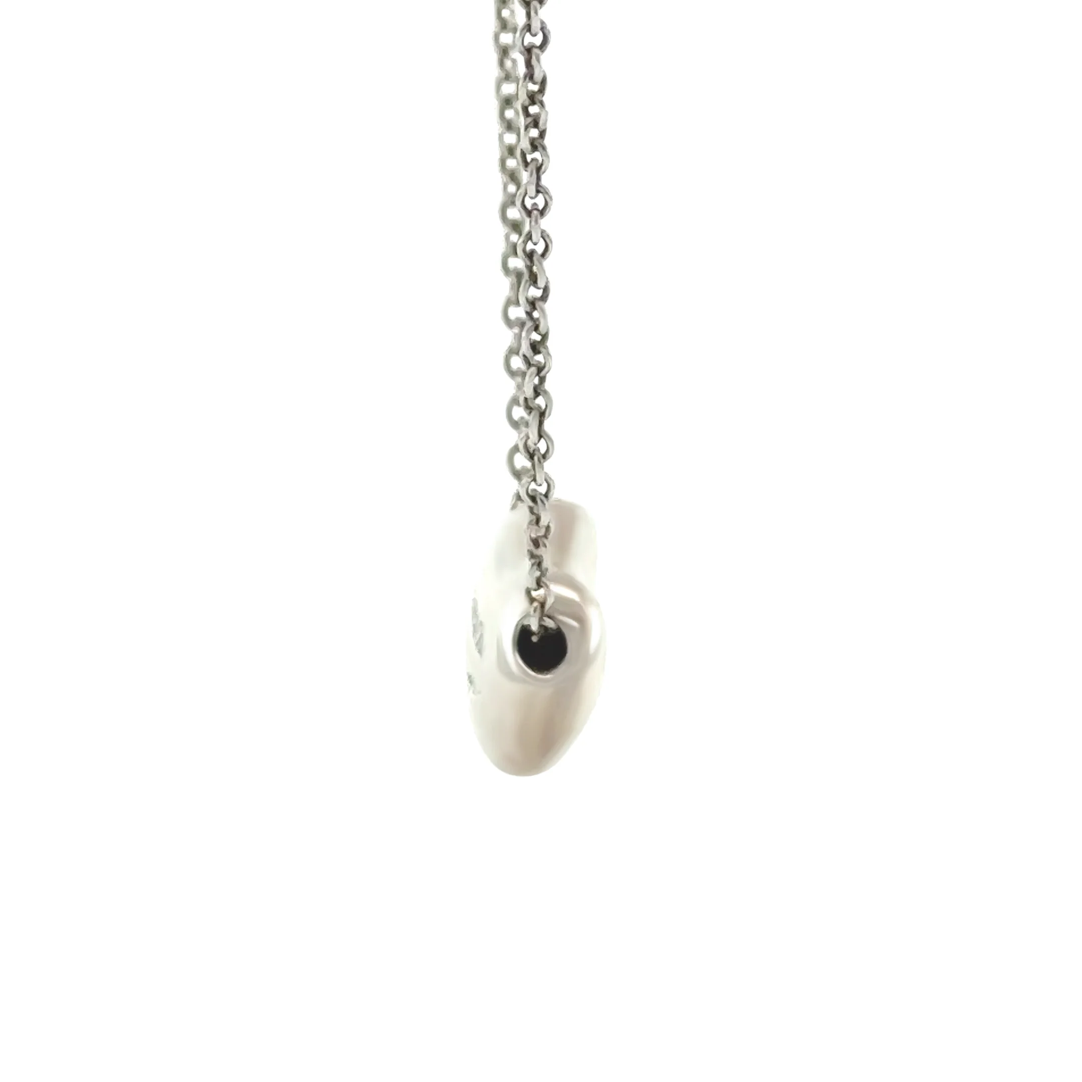 Tiffany & Co. Silver Elsa Peretti Bean Design Pendant Necklace 3.06g - Image 3