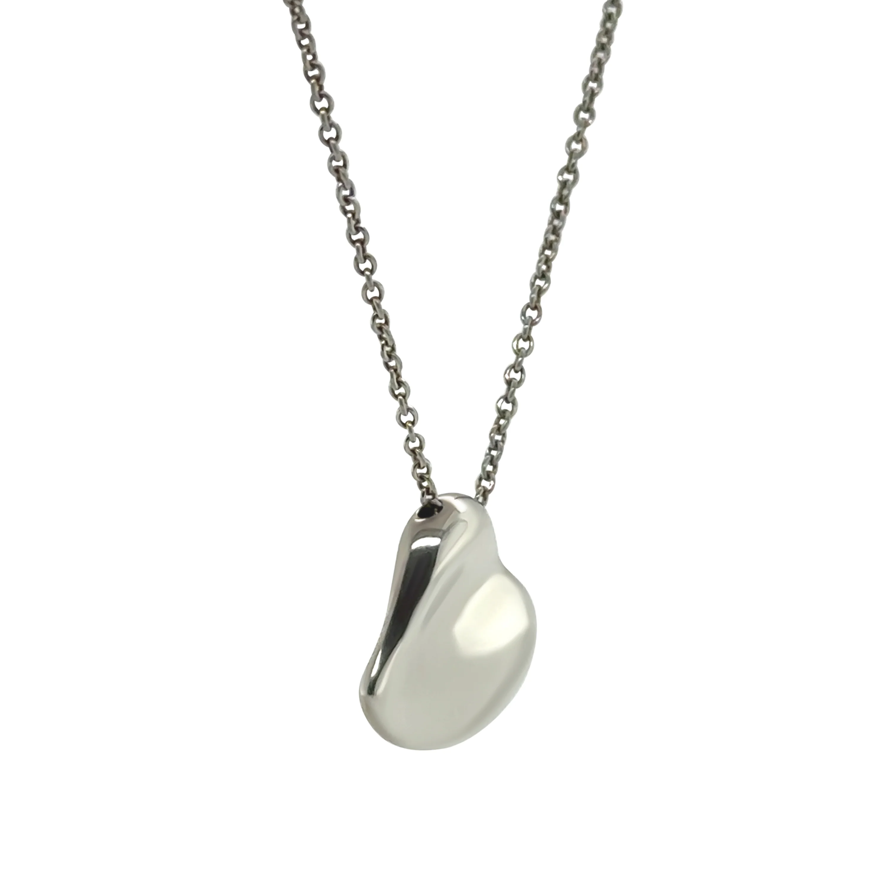 Tiffany & Co. Silver Elsa Peretti Full Heart Pendant Necklace 4.22g - Image 2