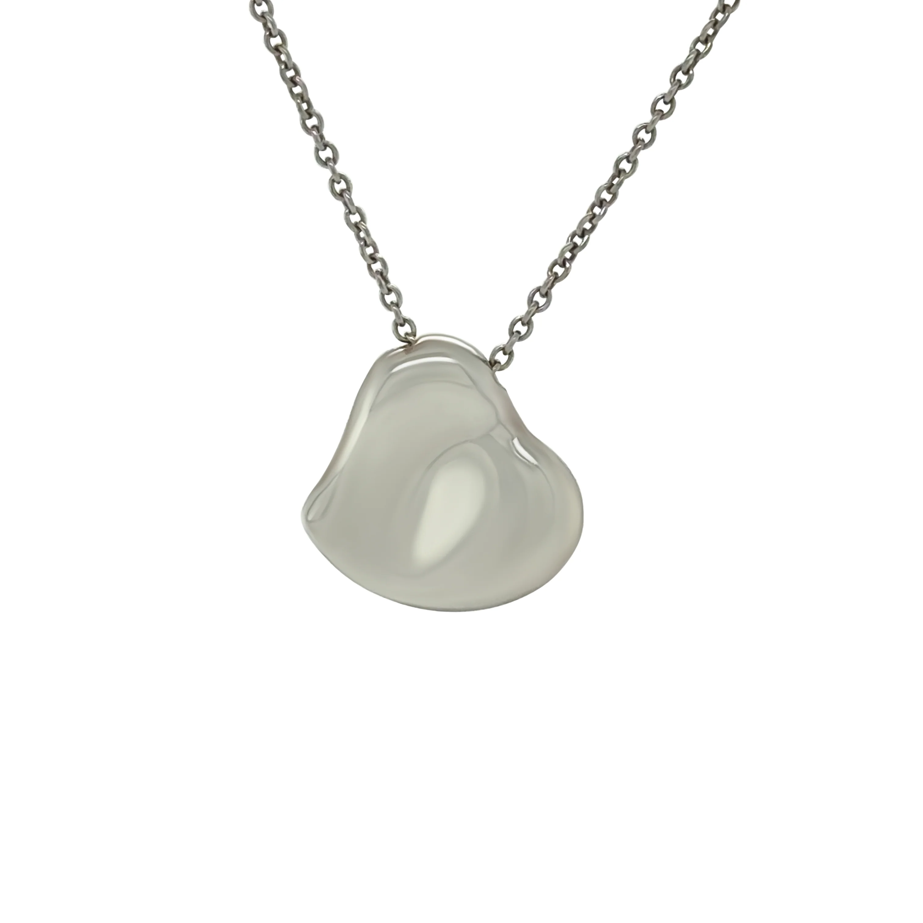 Tiffany & Co. Silver Elsa Peretti Full Heart Pendant Necklace 4.22g - Image 3