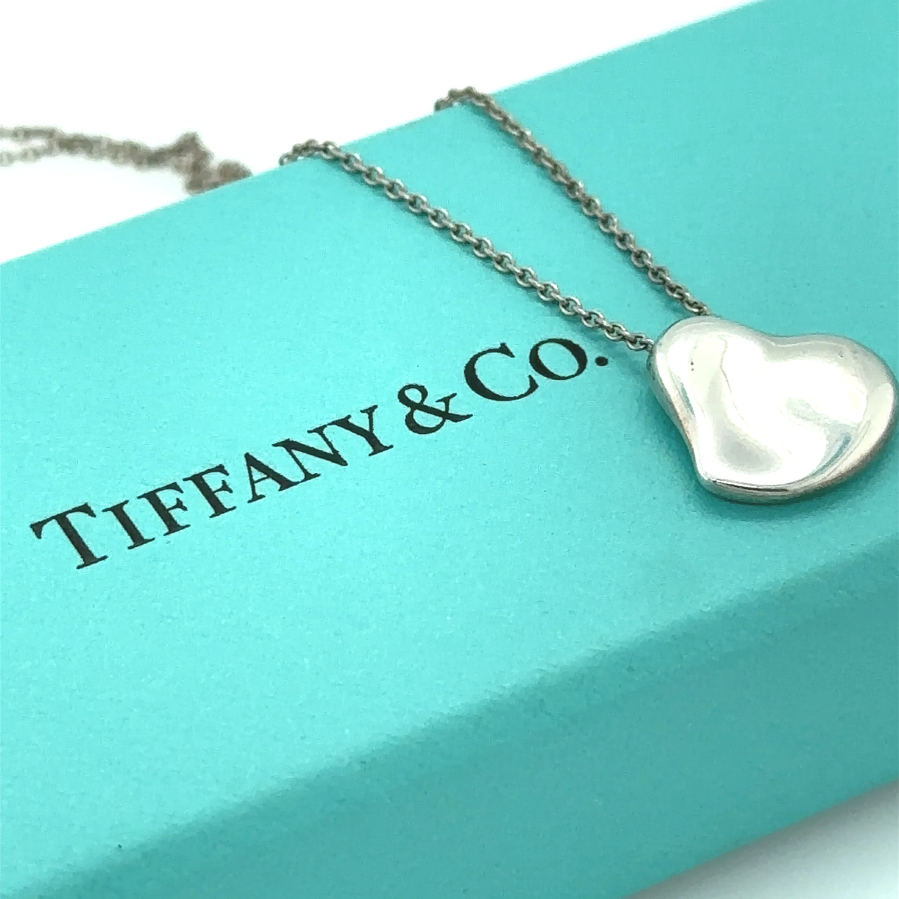 Tiffany & Co. Silver Elsa Peretti Full Heart Pendant Necklace 4.22g - Image 5