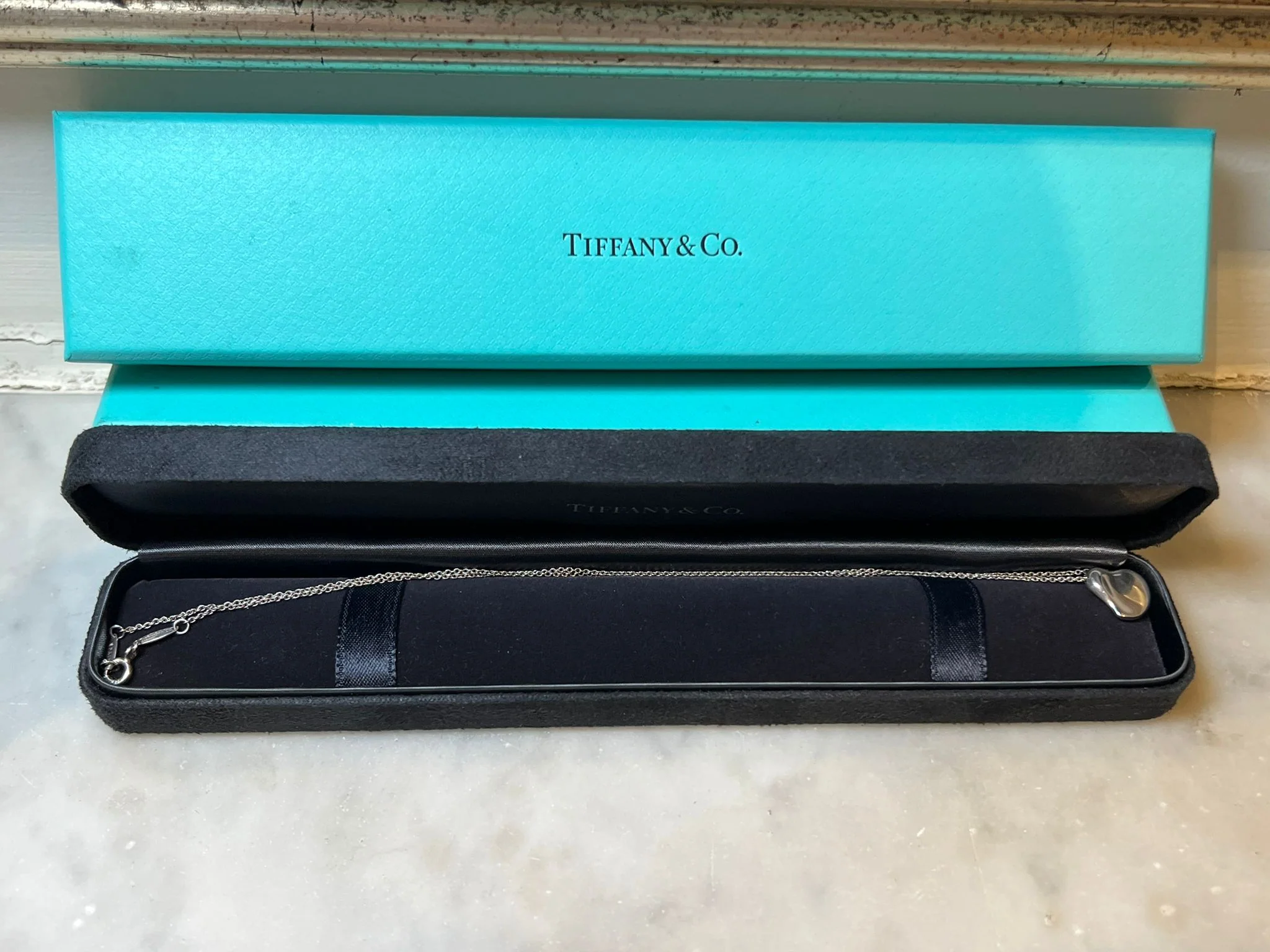 Tiffany & Co. Silver Elsa Peretti Full Heart Pendant Necklace 4.22g - Image 8