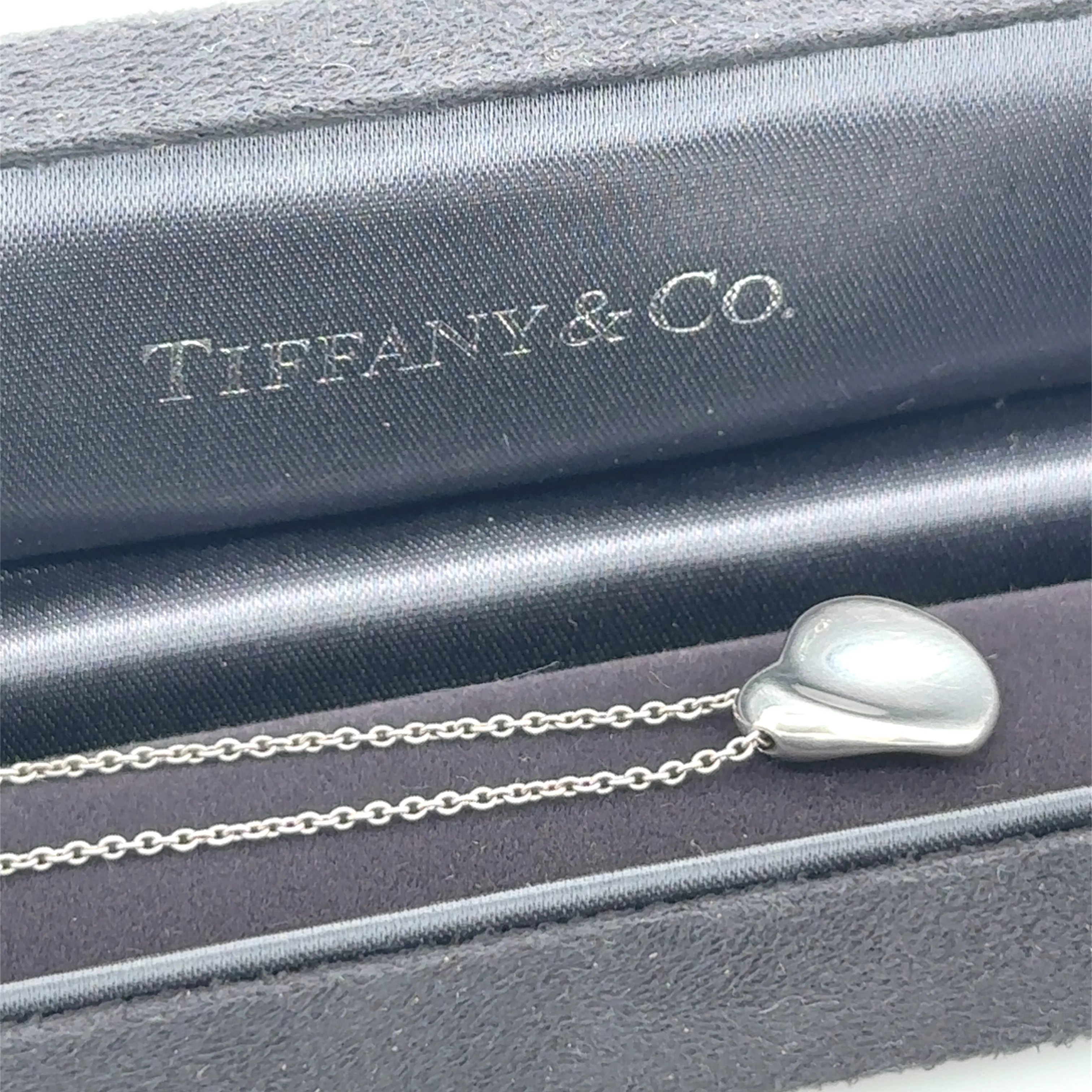 Tiffany & Co. Silver Elsa Peretti Full Heart Pendant Necklace 4.22g - Image 9