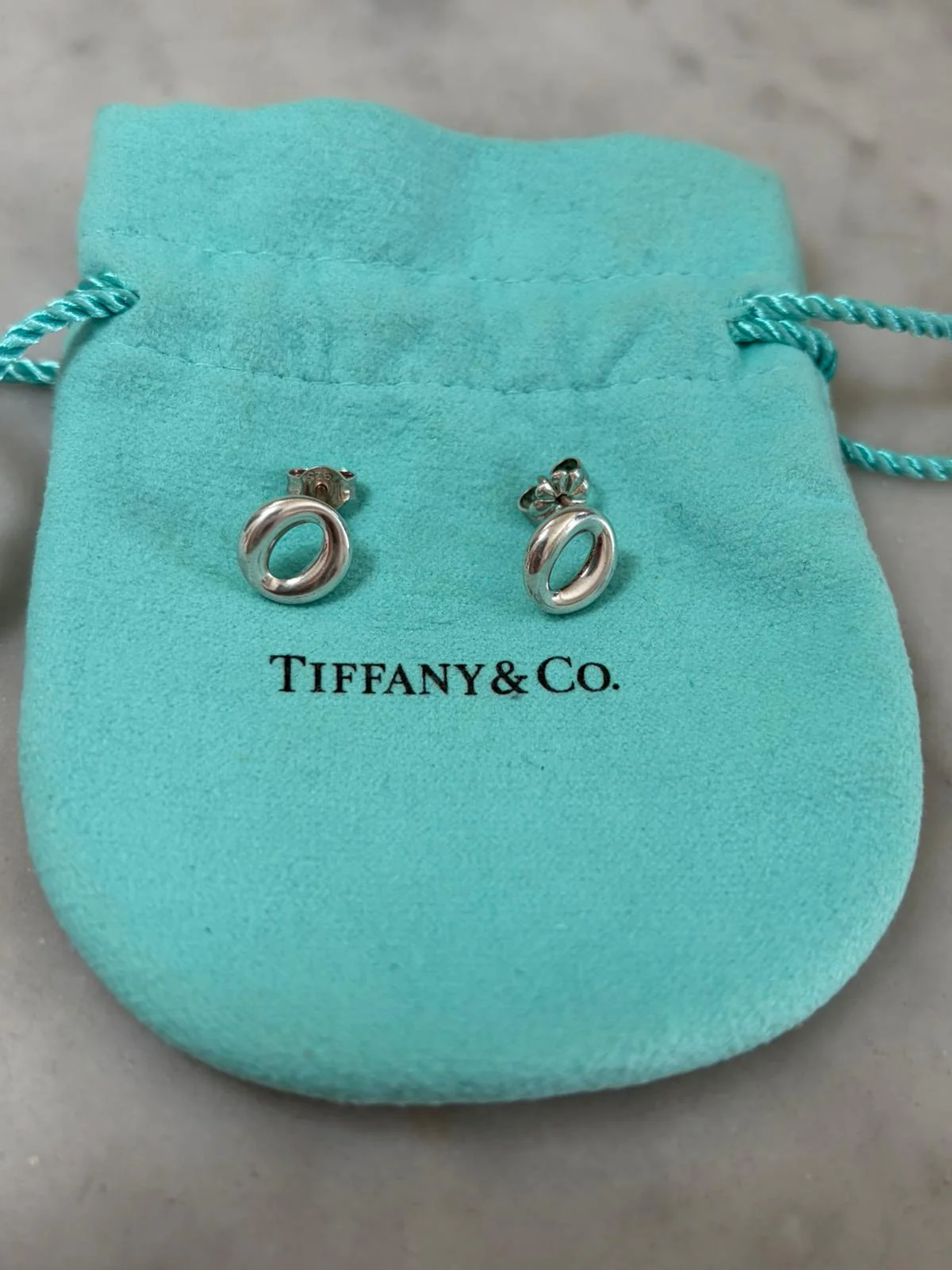 Tiffany & Co. Silver Elsa Peretti Sevilla Stud Earrings 2.7g - Image 5