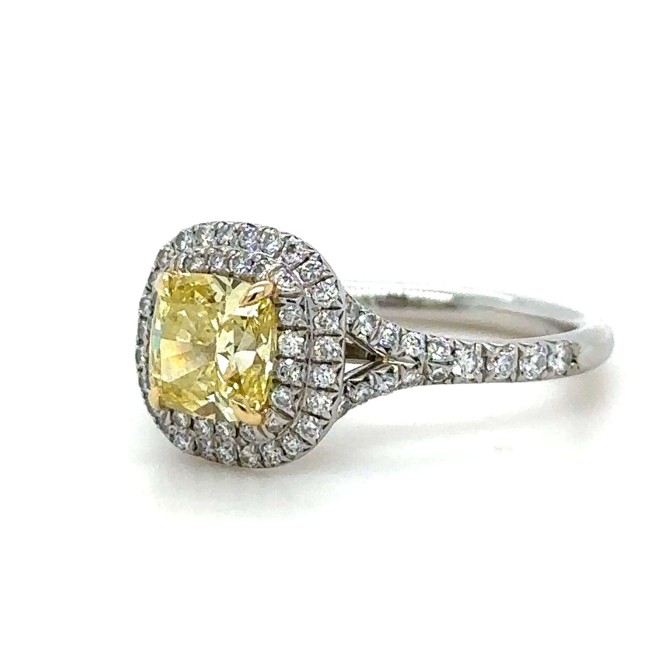 Tiffany & Co Soleste Yellow Diamond Engagement Ring 1.23ct - Image 3