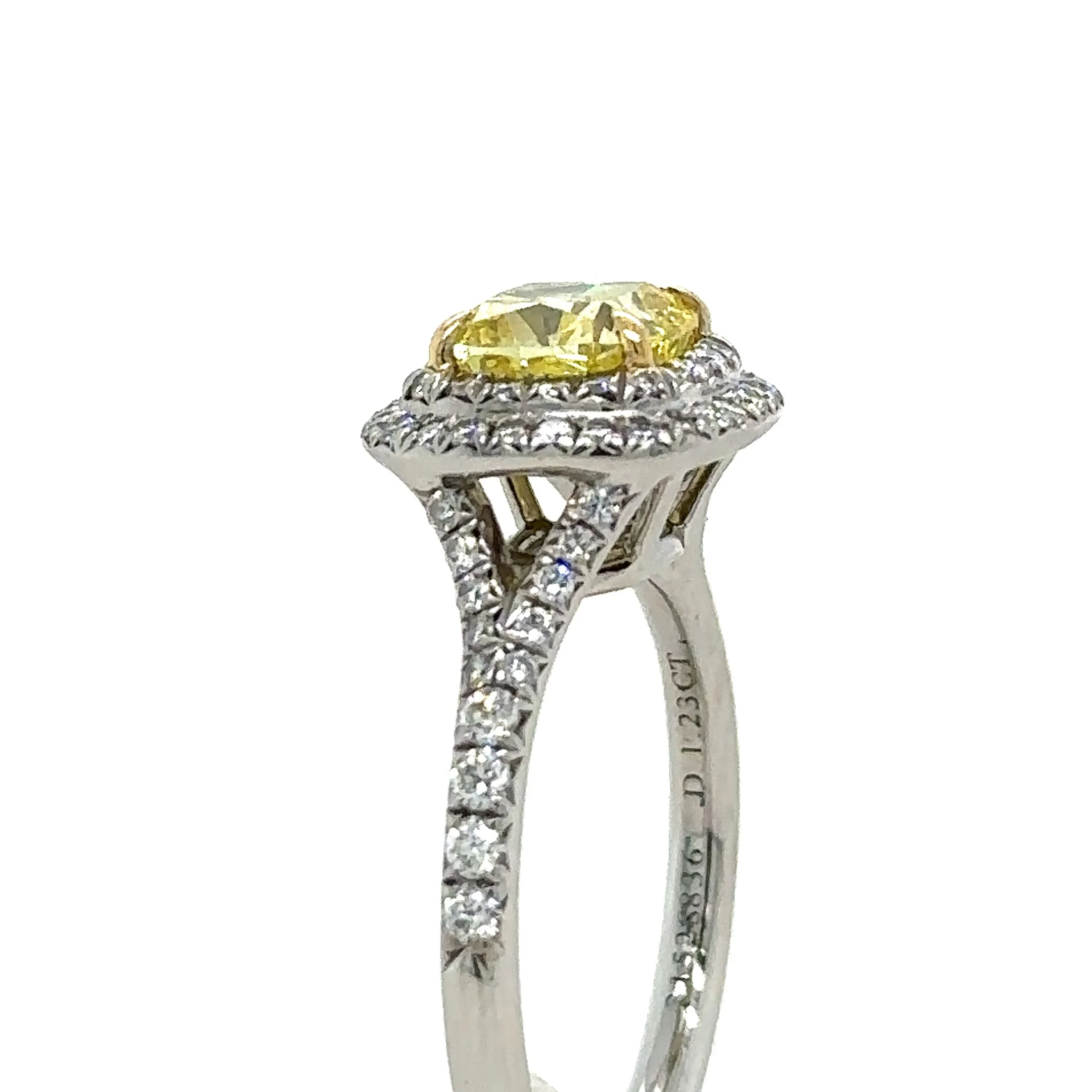 Tiffany & Co Soleste Yellow Diamond Engagement Ring 1.23ct - Image 4
