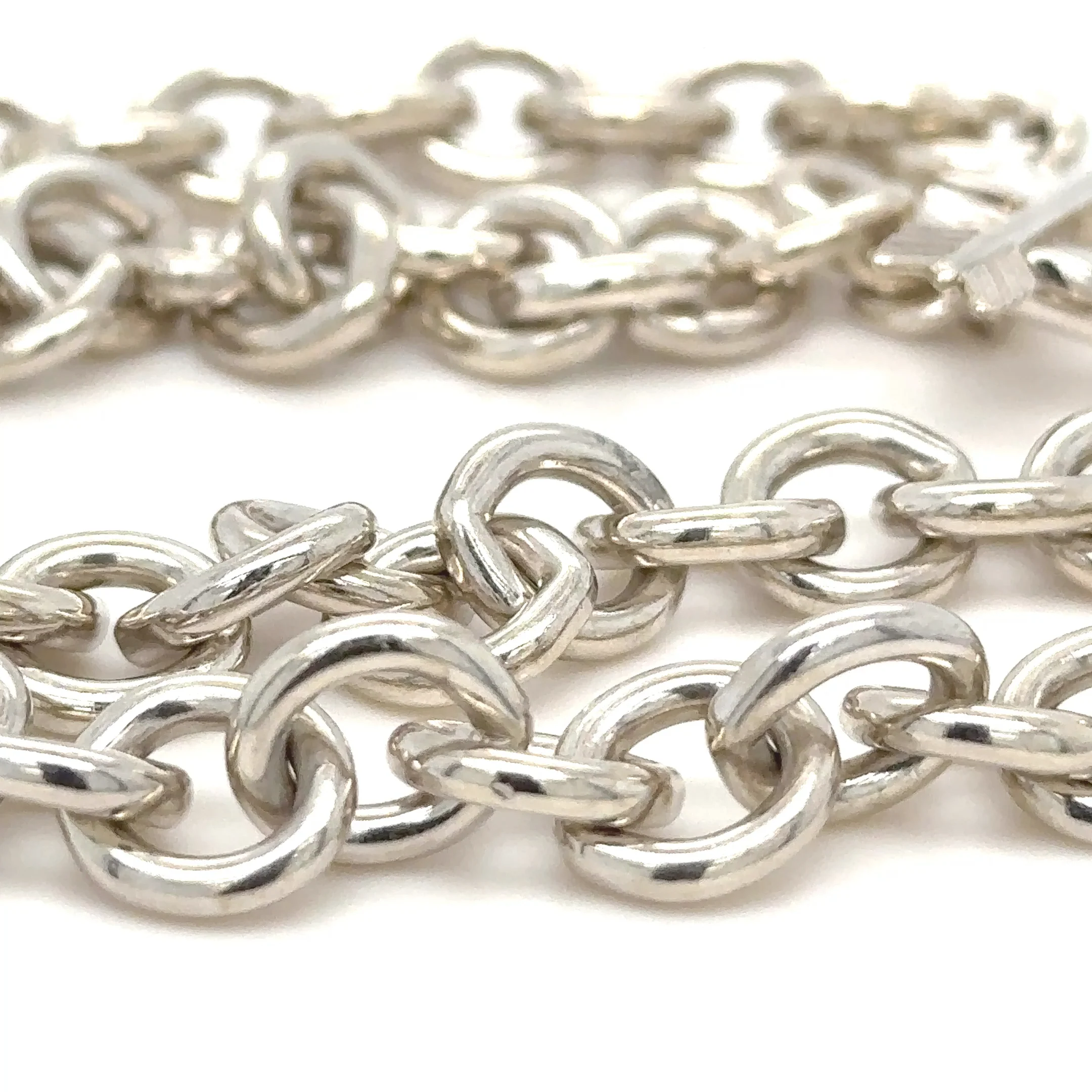 Tiffany & Co. Sterling Silver Heart Arrow Toggle Choker Necklace 78.41g - Image 6