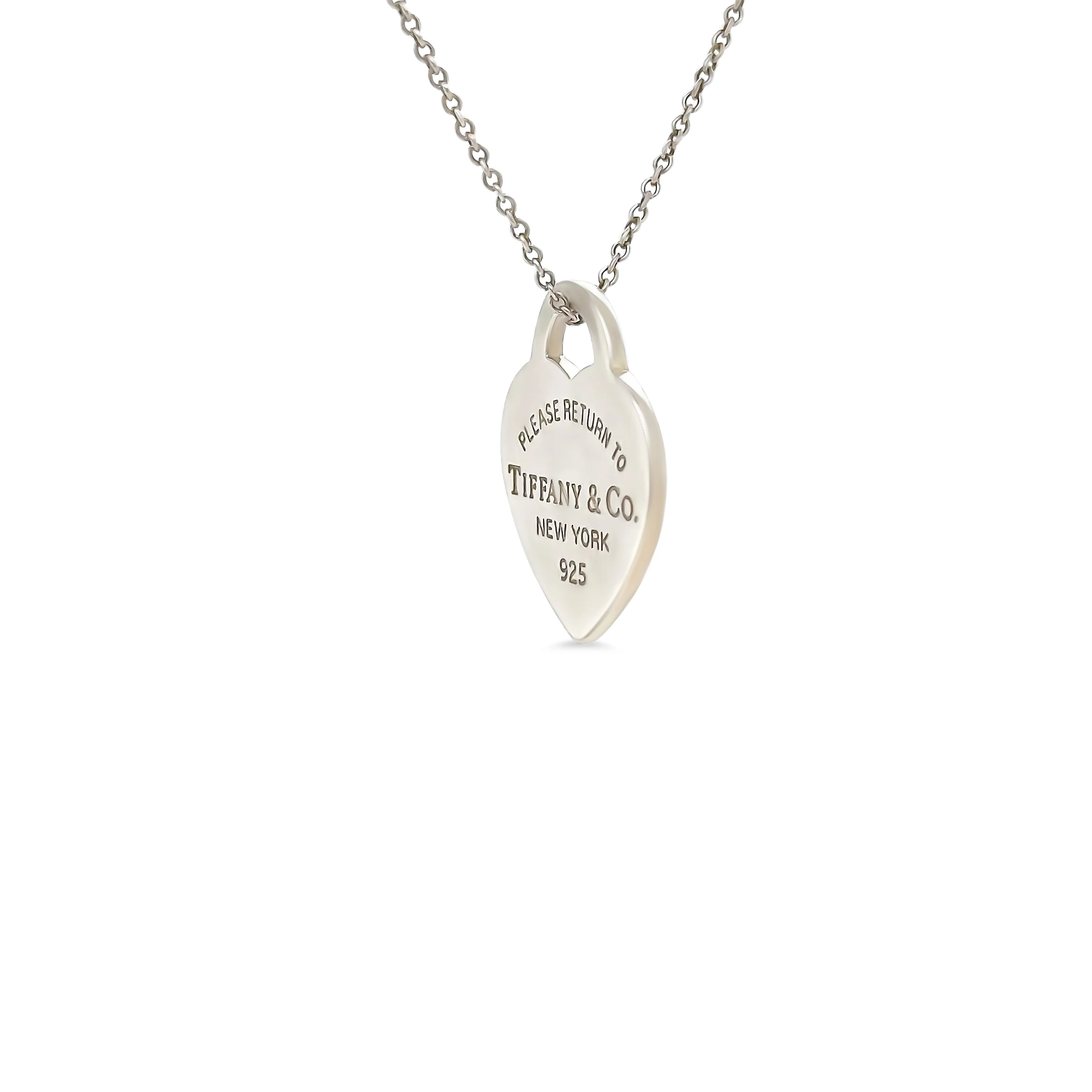 Tiffany & Co Sterling Silver Heart Tag Pendant - Image 2