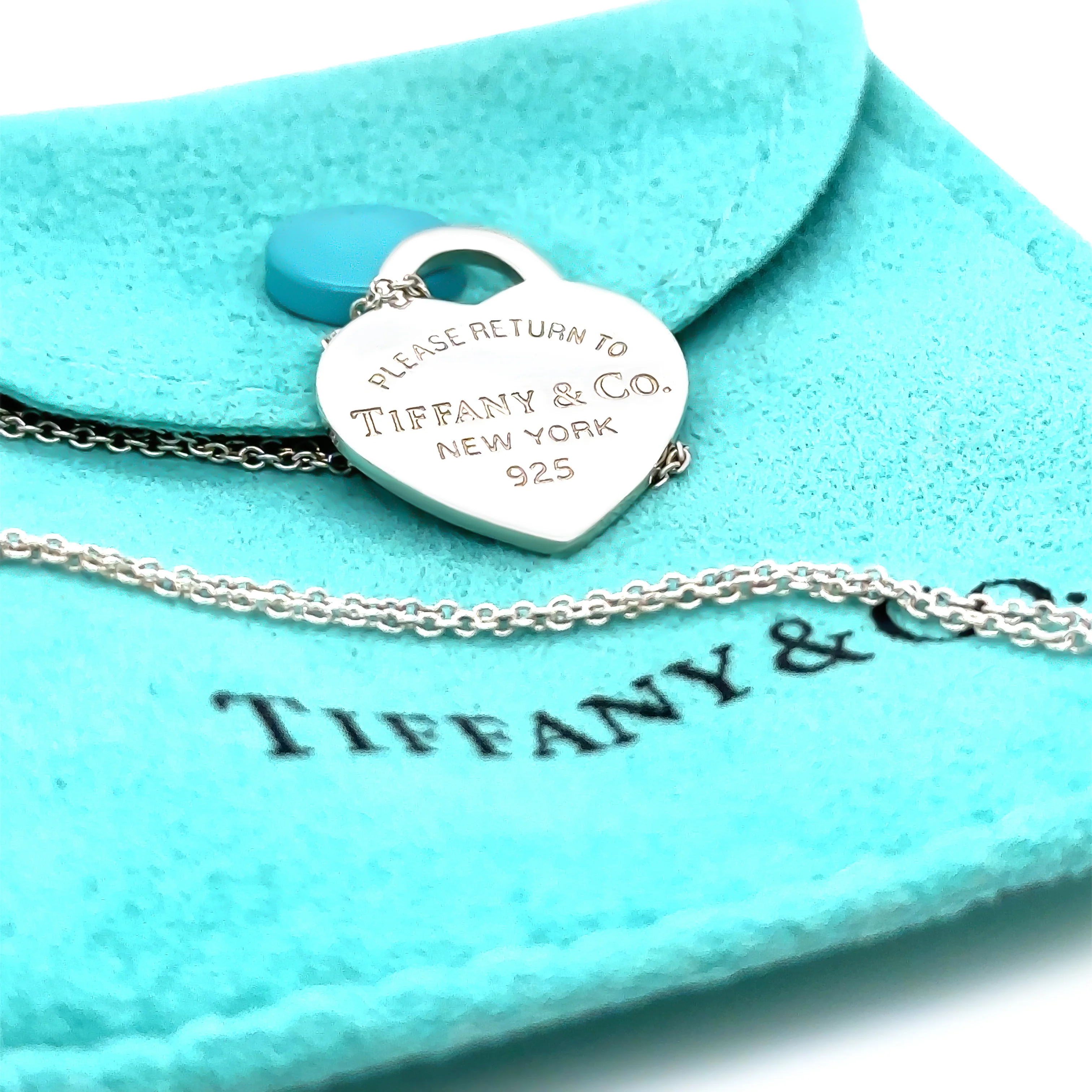 Tiffany & Co Sterling Silver Heart Tag Pendant - Image 3