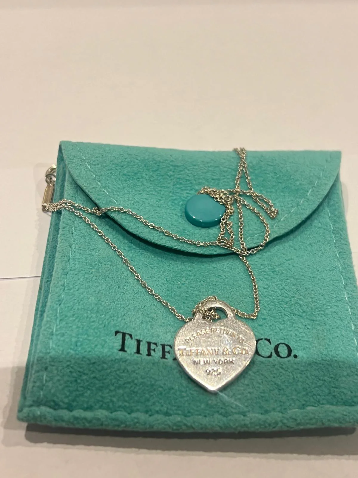 Tiffany & Co Sterling Silver Heart Tag Pendant - Image 4