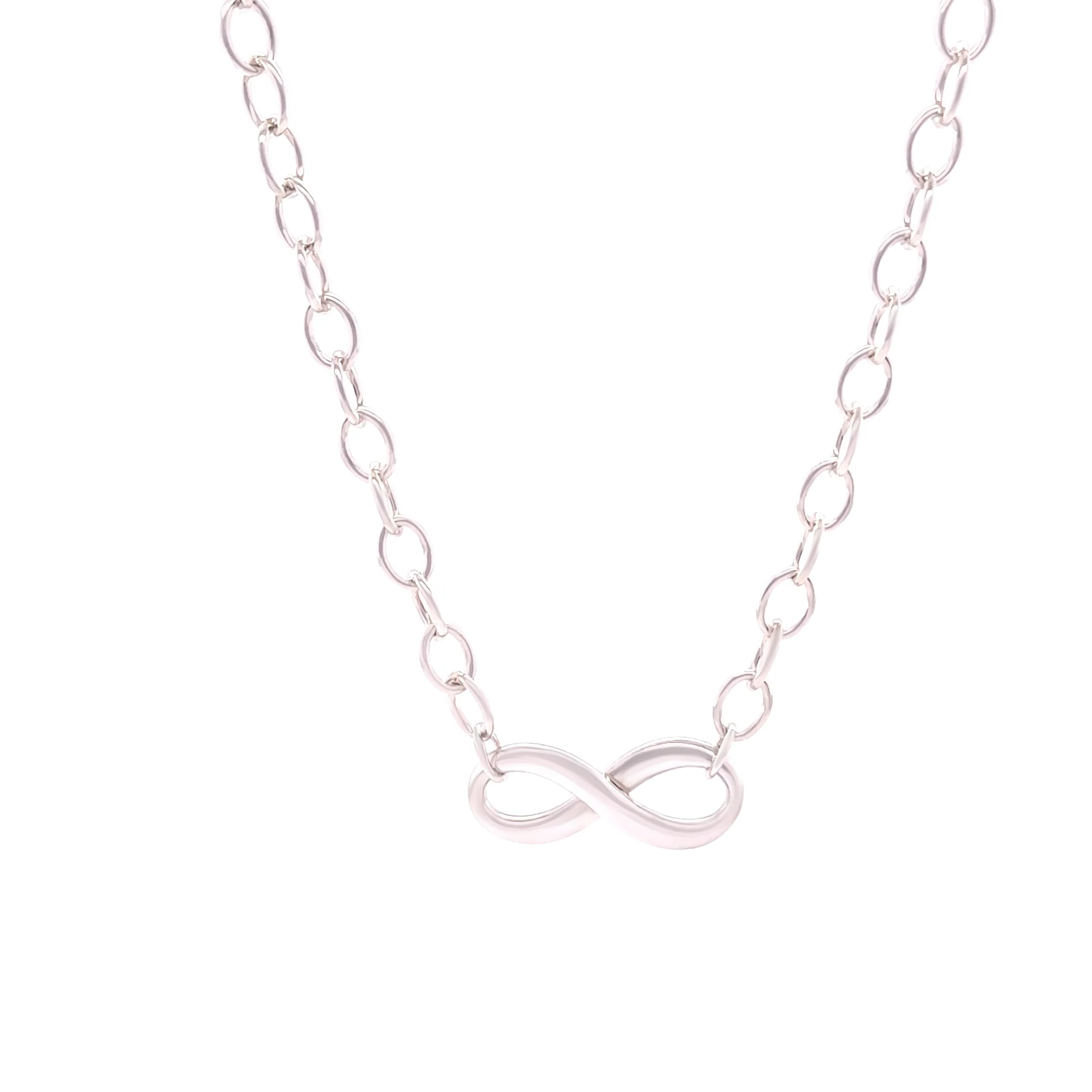 Tiffany & Co. Sterling Silver Infinity Pendant Necklace 12g - Image 5