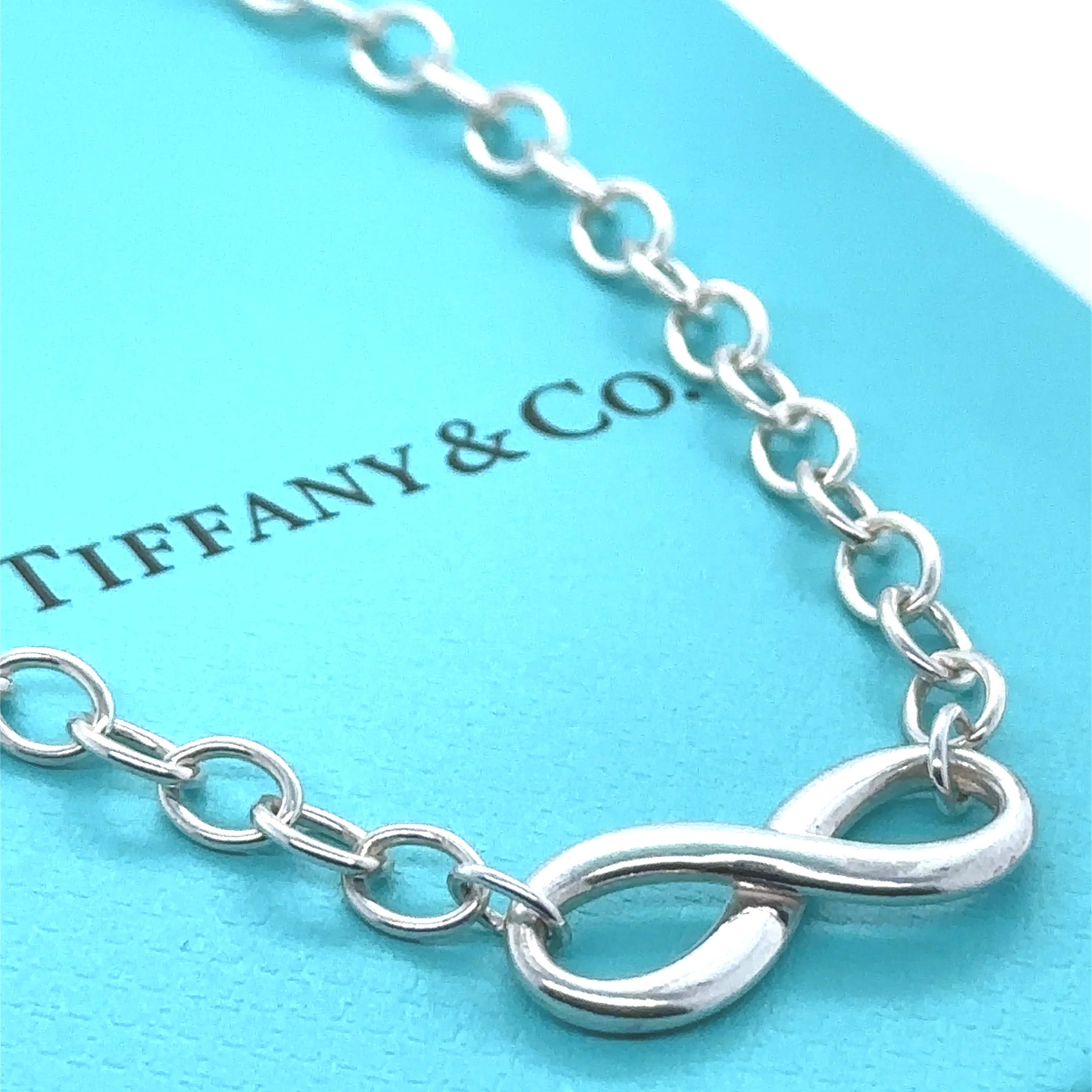 Tiffany & Co. Sterling Silver Infinity Pendant Necklace 12g - Image 6