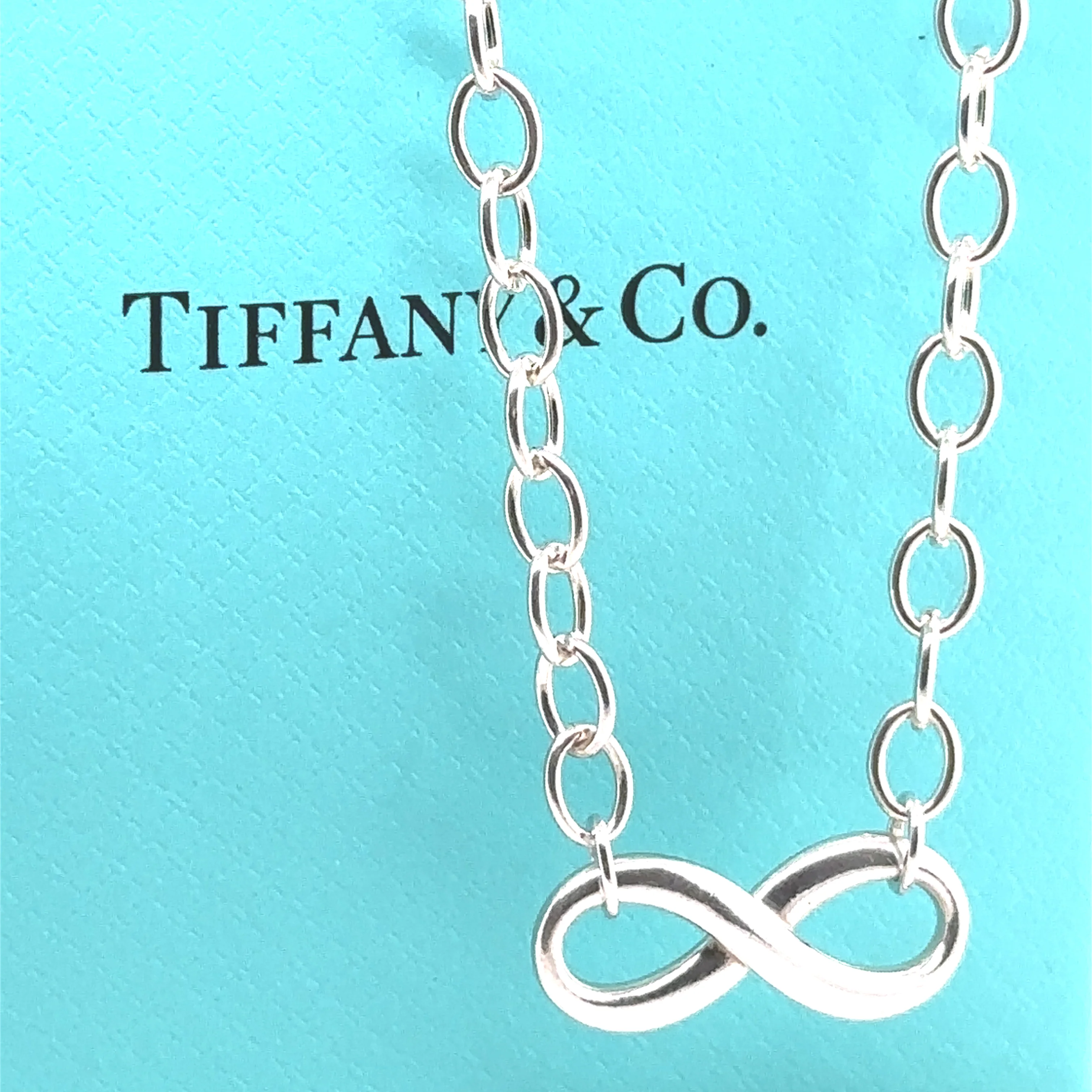 Tiffany & Co. Sterling Silver Infinity Pendant Necklace 12g - Image 7
