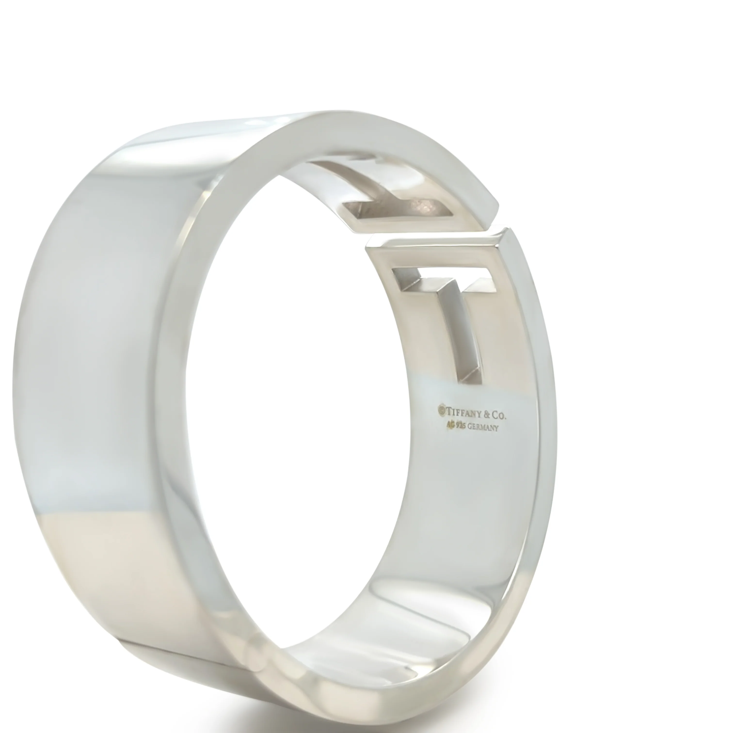 Tiffany & Co Sterling Silver T Cutout Cuff Bracelet 83.71g - Image 5