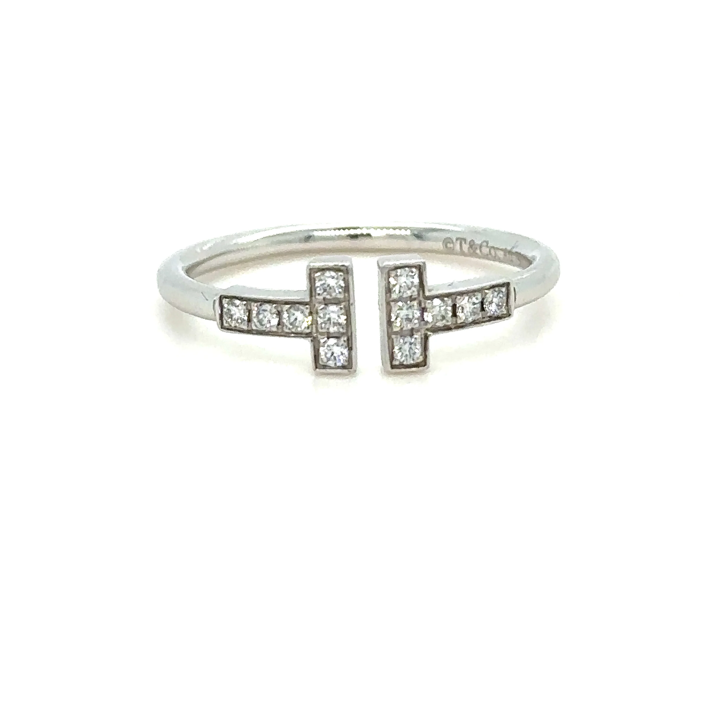 Tiffany & Co T Diamond Wire Ring 0.13ct - Image 2