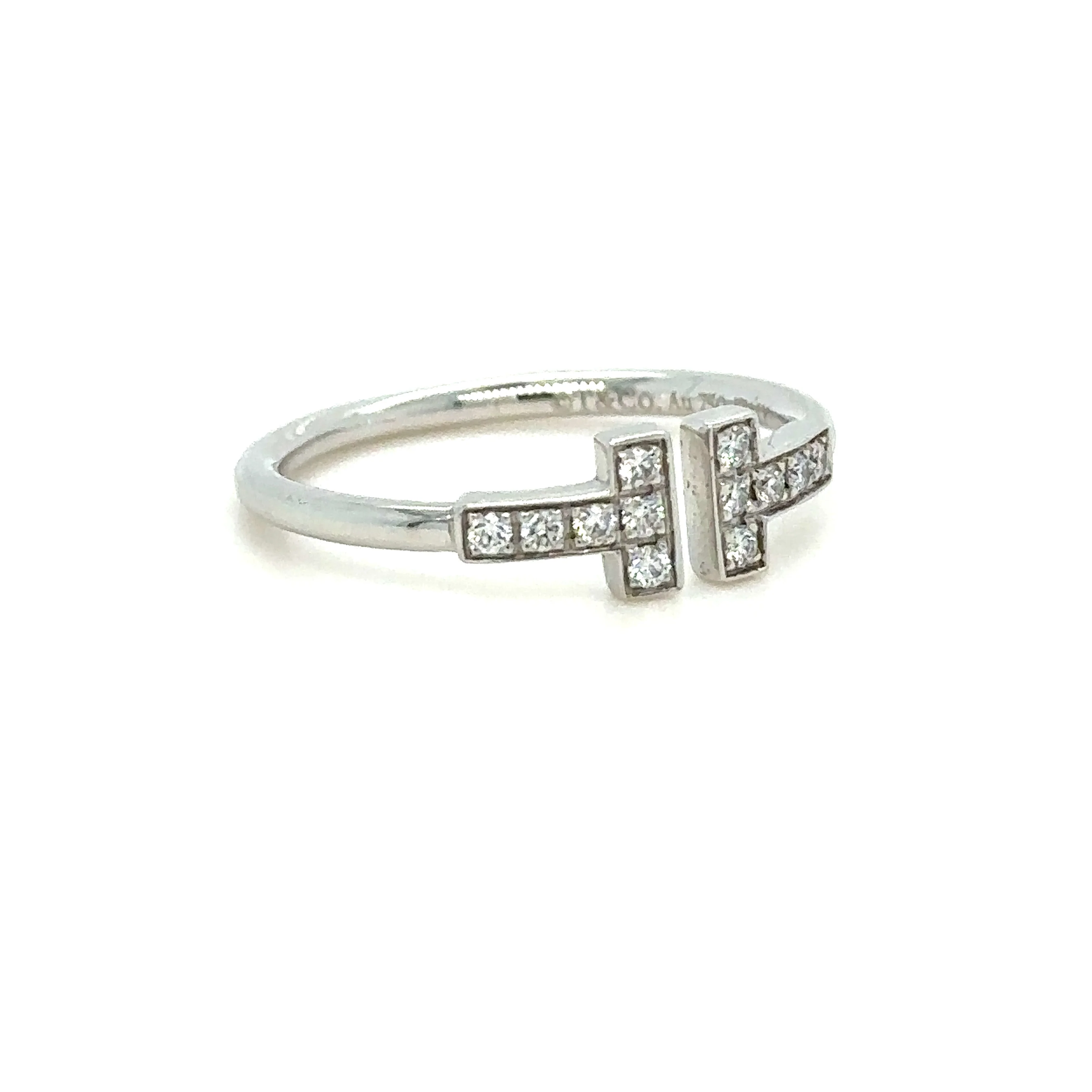 Tiffany & Co T Diamond Wire Ring 0.13ct - Image 3