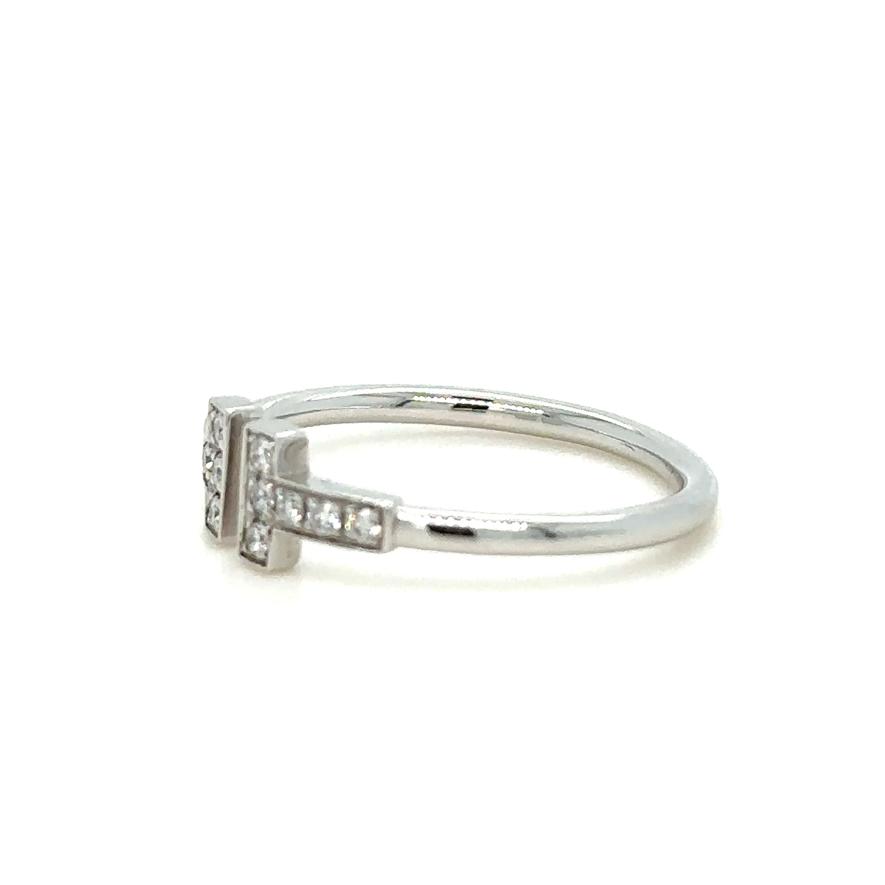 Tiffany & Co T Diamond Wire Ring 0.13ct - Image 8