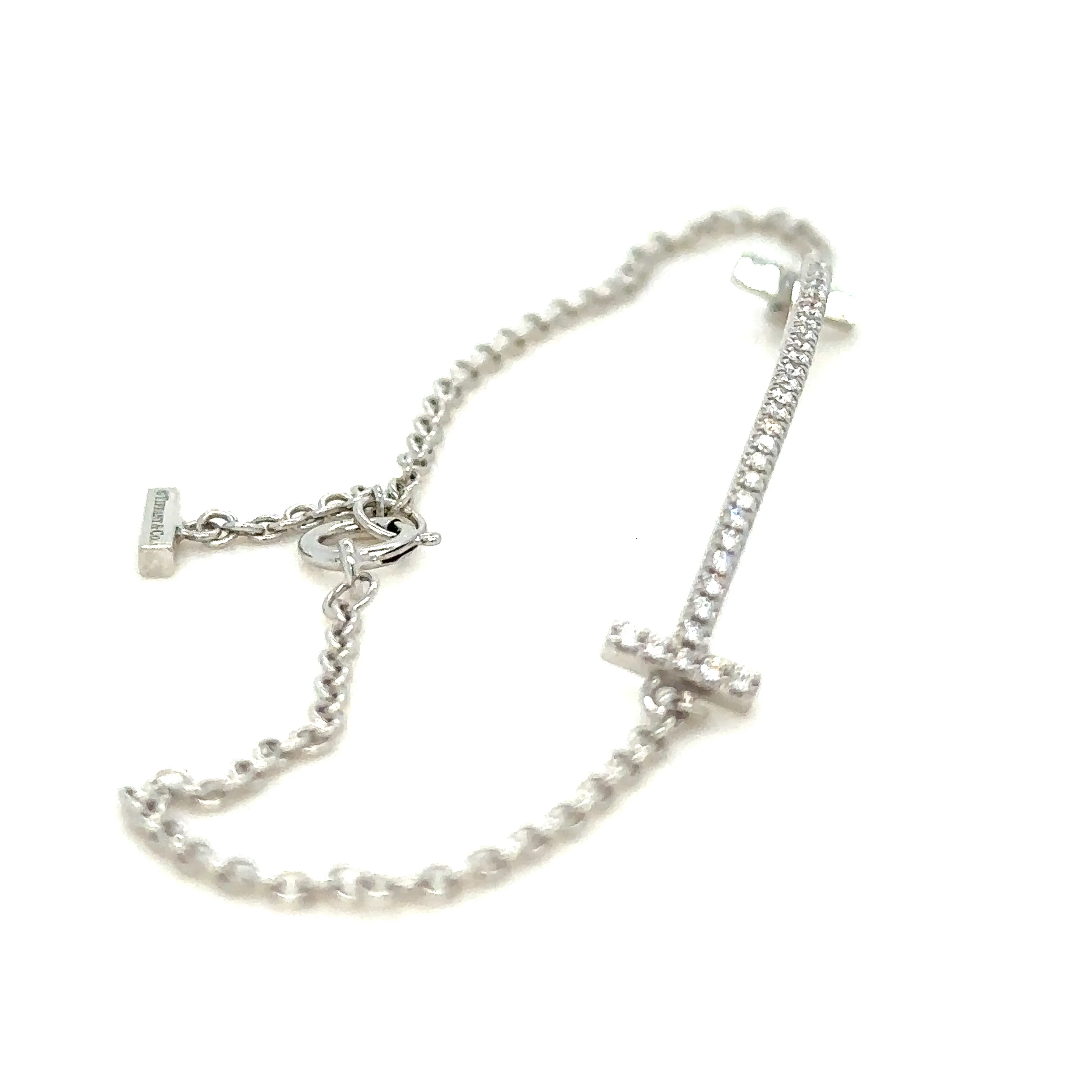 Tiffany & Co T Smile Bracelet 0.12ct - Image 6