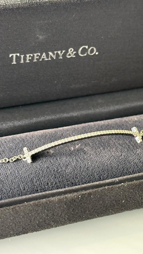 Tiffany & Co T Smile Bracelet 0.12ct - Image 8