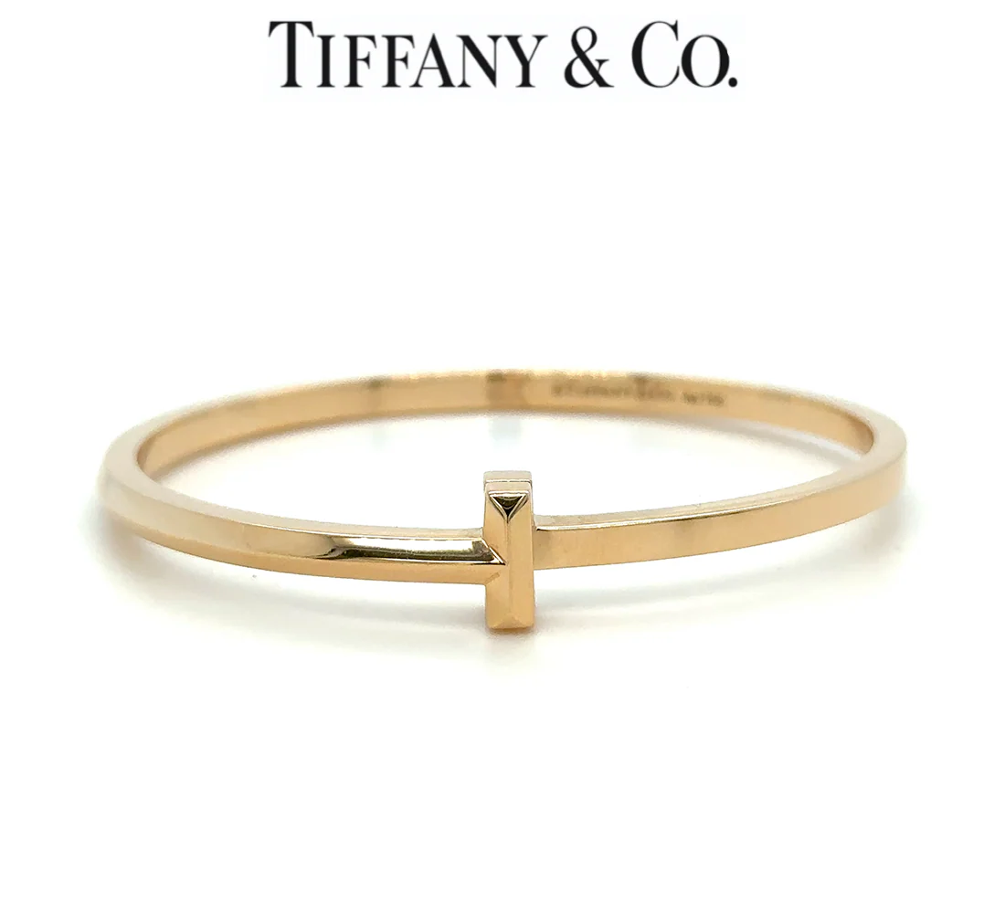 Tiffany & Co T T1 Hinged Bangle in Rose Gold