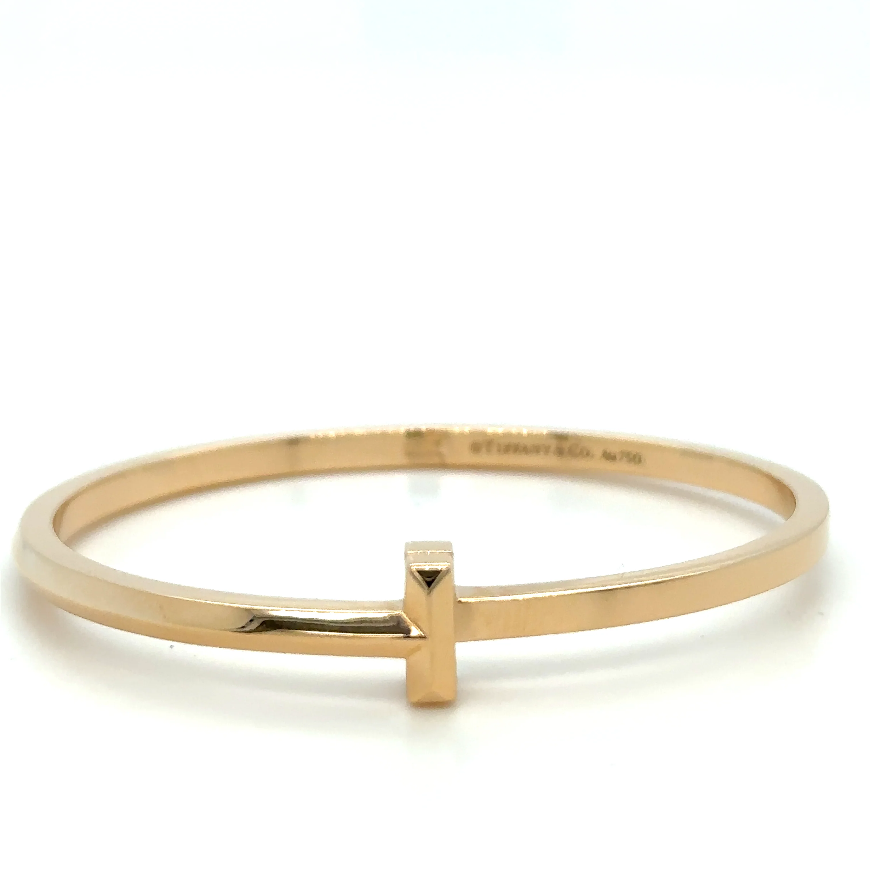 Tiffany & Co T T1 Hinged Bangle in Rose Gold - Image 2