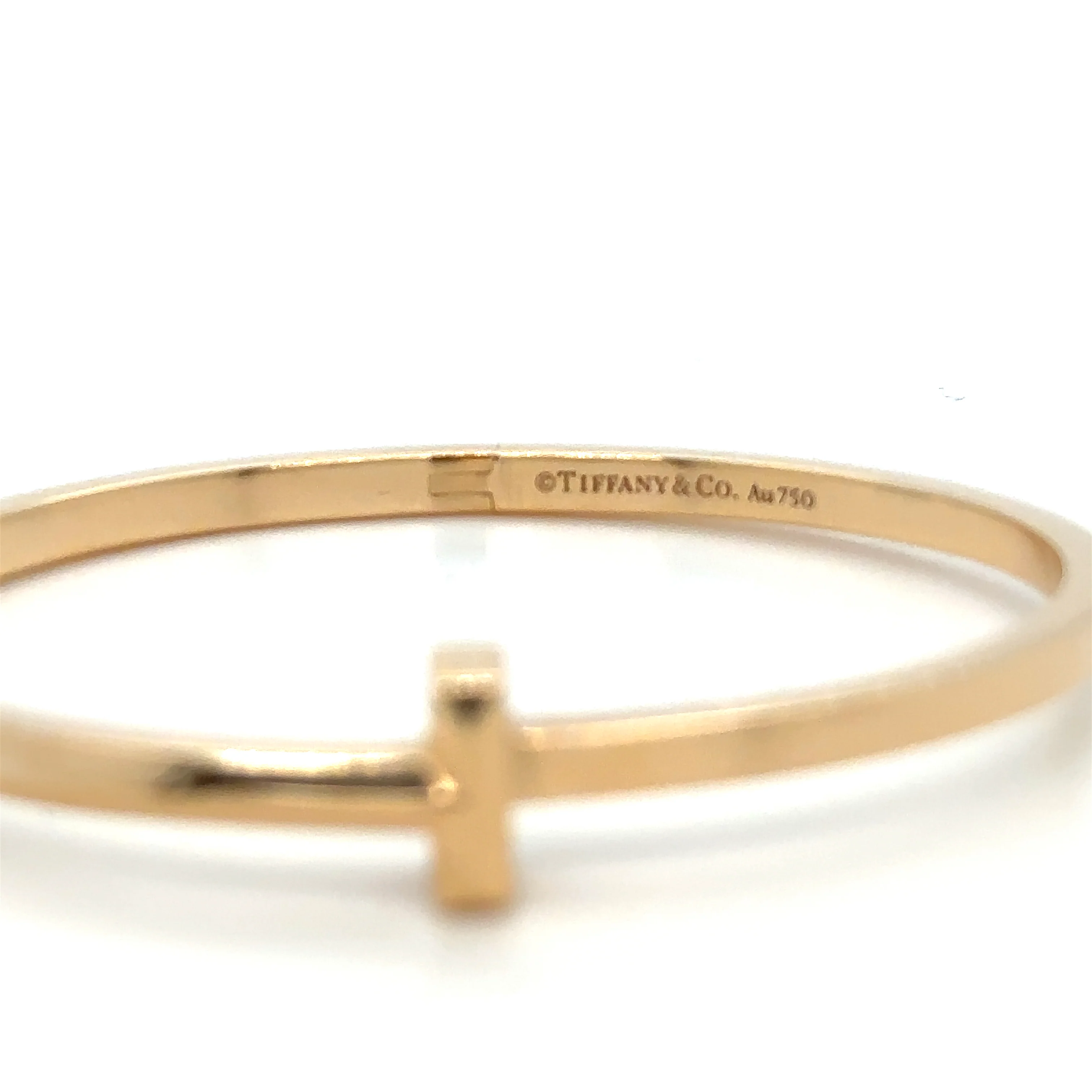 Tiffany & Co T T1 Hinged Bangle in Rose Gold - Image 3